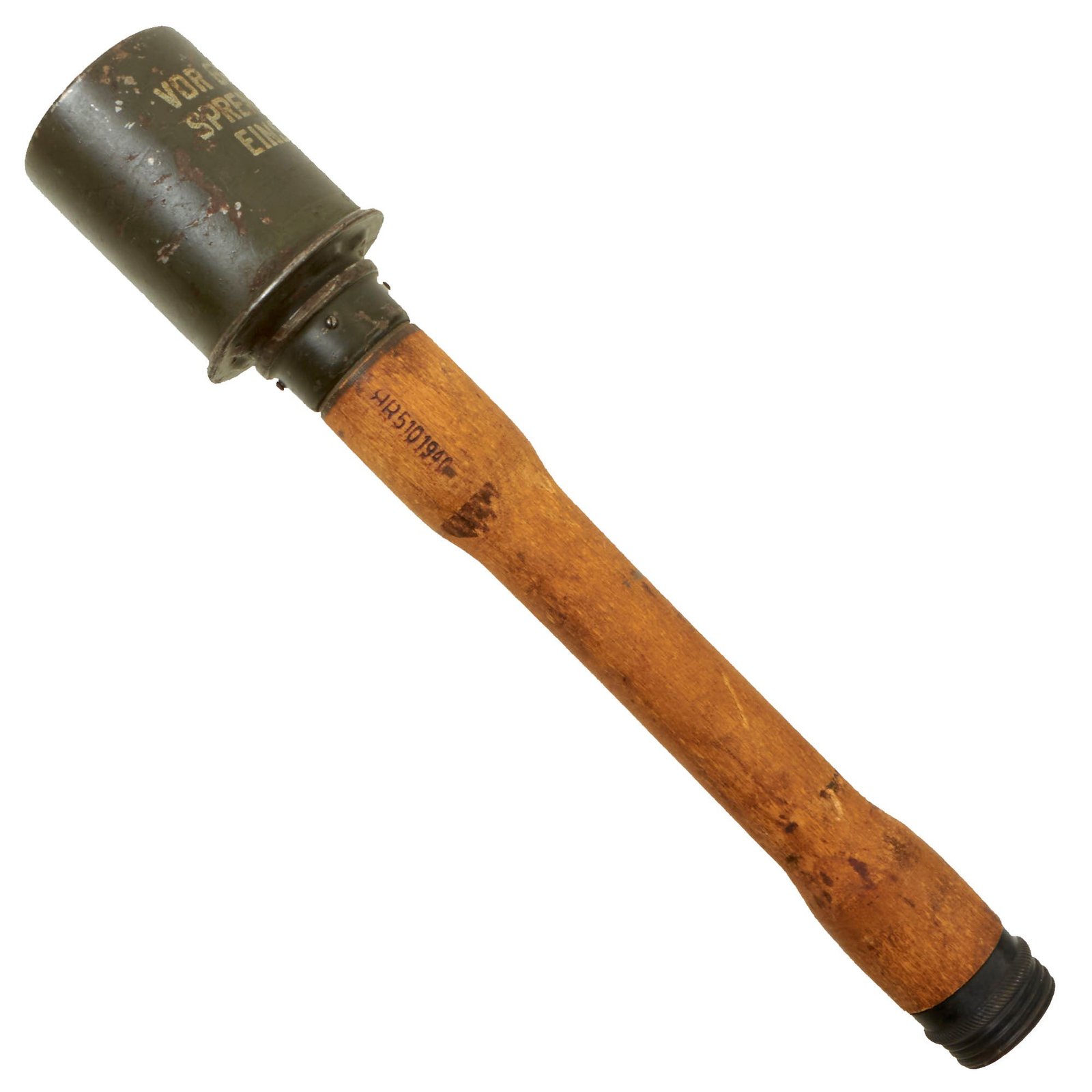 Buy Original German WWII M24 Inert Stick Grenade Stielhandgranate by Richard Rinker - Dated 1940 | Original Firearms Antique For Sale