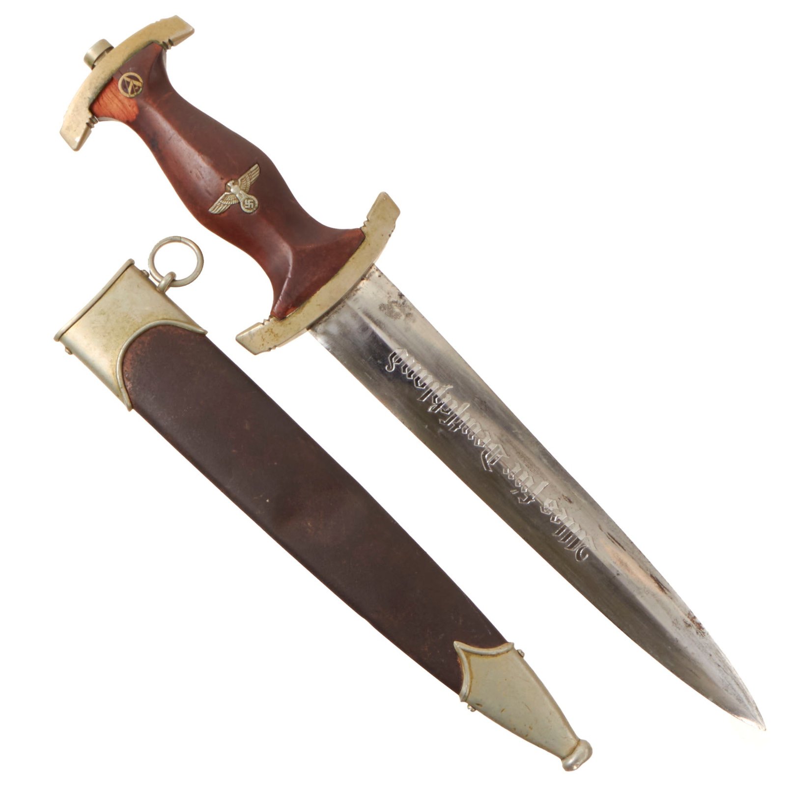 Buy Original German Early WWII SA Dagger by Very Rare Maker Eduard Vitting of Solingen with Scabbard - McSARR Rarity Rated 10 of 10 | Original Firearms Antique For Sale