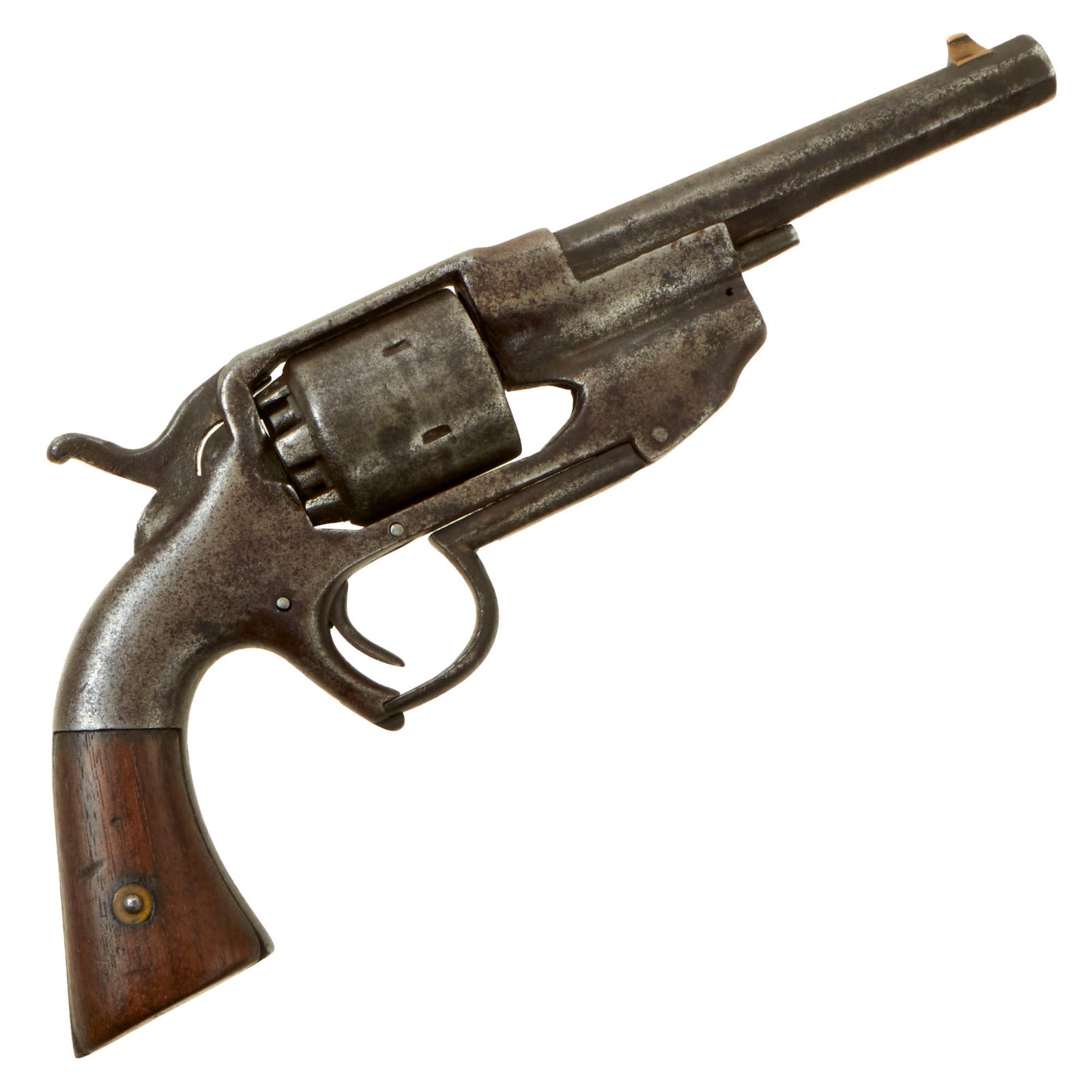Buy Original U.S. Civil War Allen & Wheelock .36cal Navy Center Hammer Percussion Revolver Serial 45 - Circa 1860 | Original Firearms Antique For Sale