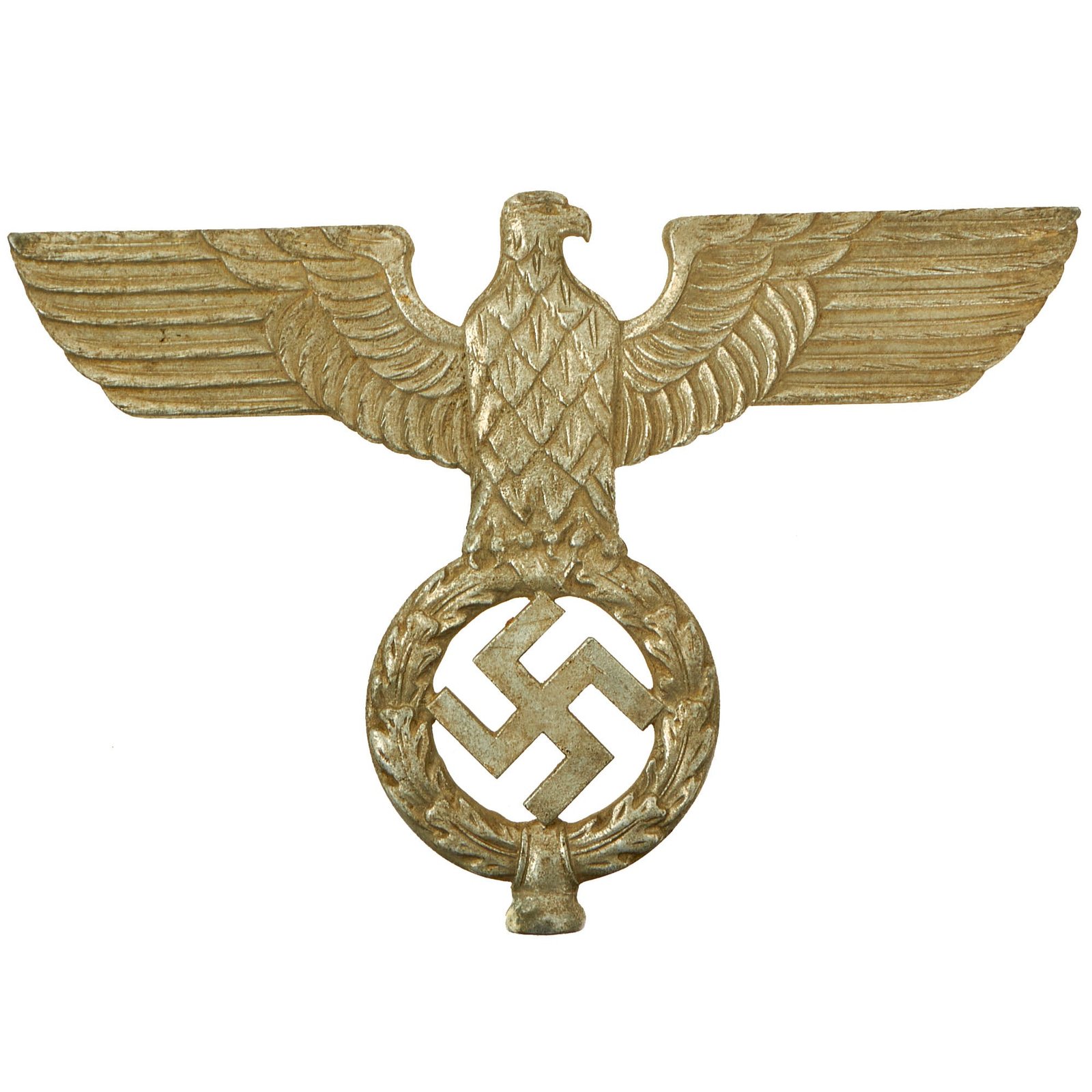 Buy Original German WWII NSDAP National Socialist Party Transitional Pattern Flag Pole Finial "Topper" - Aluminum | Original Firearms Antique For Sale
