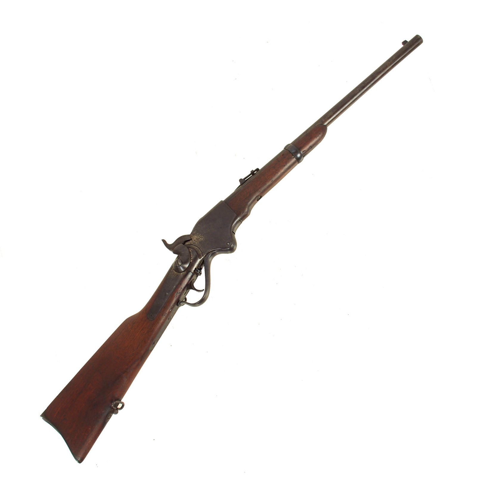 Buy Original U.S. Burnside Rifle Company Model 1865 Spencer Repeating Saddle-Ring Carbine with Stabler Cut-off - Serial 26577 | Original Firearms Antique For Sale