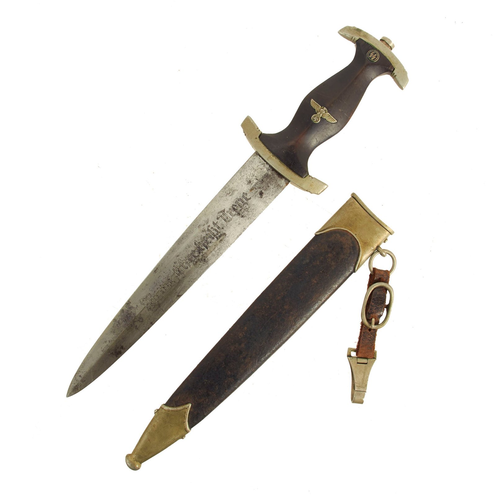 Buy Original German WWII Early Numbered M33 SS Dagger by Gottlieb Hammesfahr & Co. with Scabbard & Hanger | Original Firearms Antique For Sale