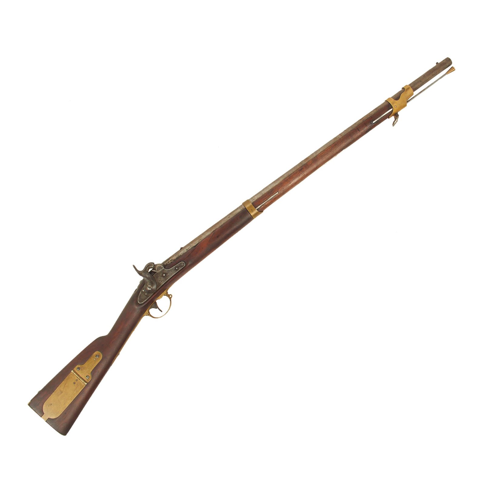 Buy Original U.S. Civil War .58 Minié Conversion M1841 Mississippi Rifle by Springfield Armory - dated 1853 | Original Firearms Antique For Sale