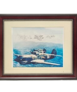 Buy Original Signed Picture: U.S. WWII Flying Tigers Framed Picture Signed by Pilots Tex Hill, Bob Layher and Dick Rossi - 16 ¼” x 13 ¼” | Original Firearms Antique For Sale