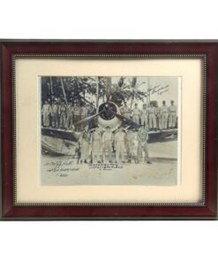 Buy Original Signed Picture: U.S. WWII “Black Sheep” Marine Fighter Squadron 214 Framed Picture Signed by Pilots Ed Harper, Robert McClurg and James Hill - 16 ¼” x 13 ¼” | Original Firearms Antique For Sale