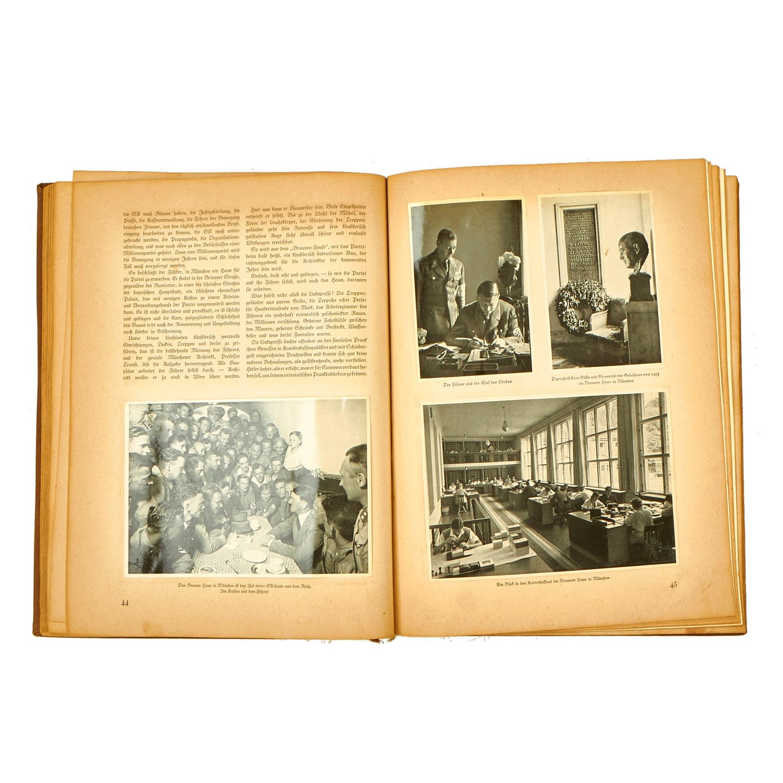 Buy Original German WWII "Deutschland erwacht" NSDAP Cigarette Card Album with Intact Foldout Picture | Original Firearms Antique For Sale