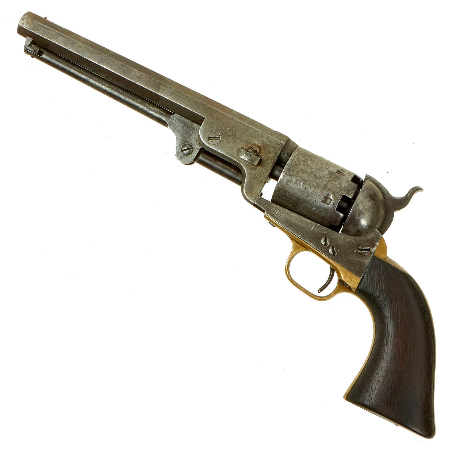 Buy Original U.S. Civil War Colt M1851 Navy .36cal Revolver Made in 1856 - Shoulder Stock Modified - Matching Serial 59422 | Original Firearms Antique For Sale