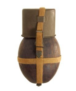 Buy Original German WWII Afrikakorps Coconut Canteen With Cup by Heinrich Ritter and Harness - 1943 Dated | Original Firearms Antique For Sale