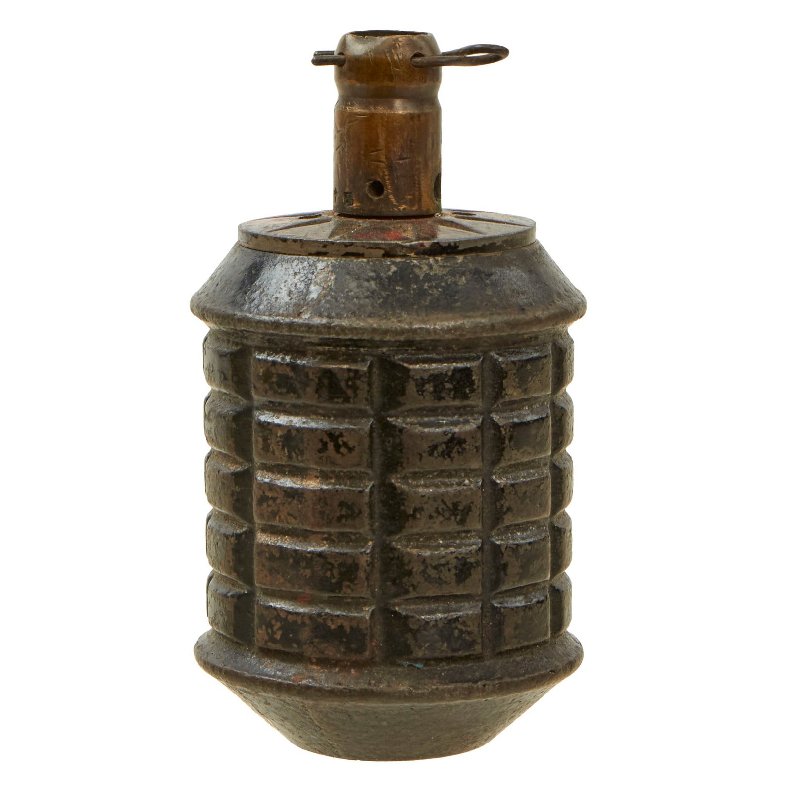 Buy Original Japanese WWII Type 97 Inert Fragmentation Hand Grenade with Fuse Housing - Dated 1938 | Original Firearms Antique For Sale