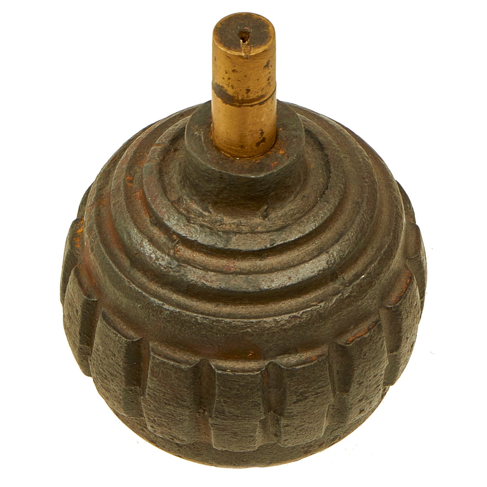 Buy Original Imperial German WWI Model 1915 n/A Ball Hand Fragmentation Inert Grenade - Kugelhandgranate | Original Firearms Antique For Sale