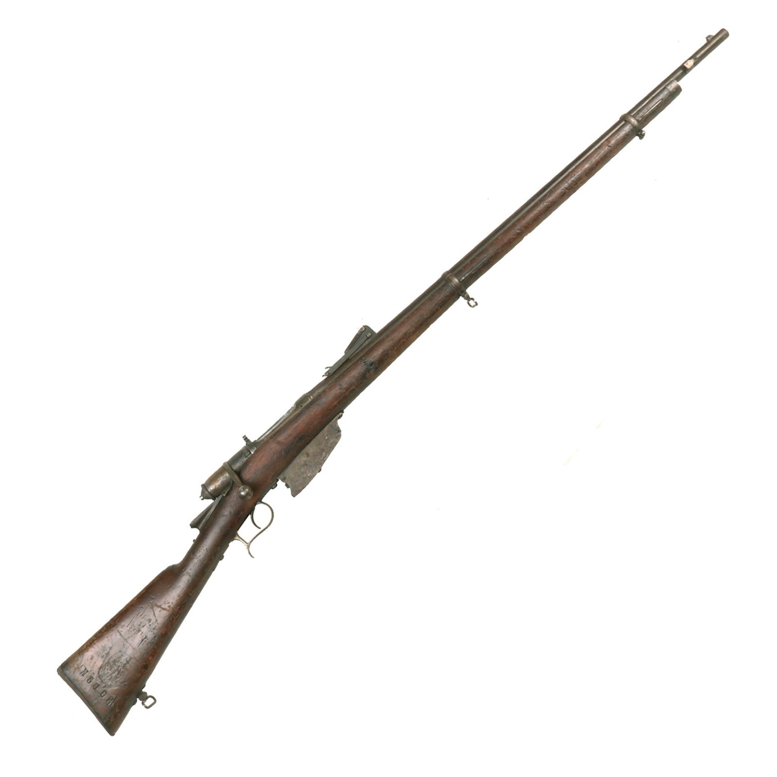 Buy Original Italian WWI Vetterli M1870/87/15 Infantry Rifle Serial N 5108 made in Brescia Converted to 6.5mm - Dated 1873 | Original Firearms Antique For Sale