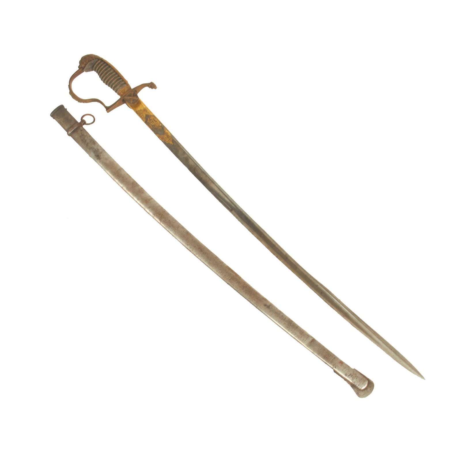 Buy Original Imperial German WWI Kingdom of Saxony Artillery Officer's Lion Head Sword and Scabbard by Weyersberg Kirschbaum & Cie of Solingen | Original Firearms Antique For Sale