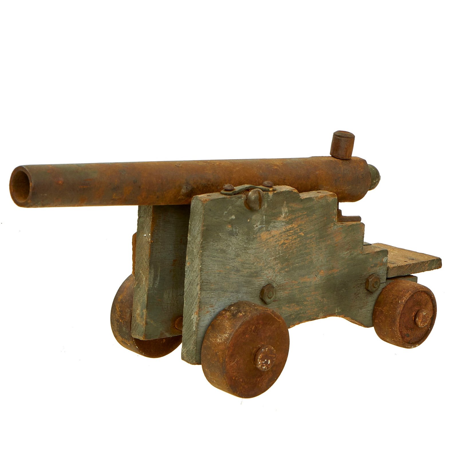 Buy Original Model British 18th Century 24 Pounder Cannon with Carriage Made Using 19th Century Pistol Barrel | Original Firearms Antique For Sale