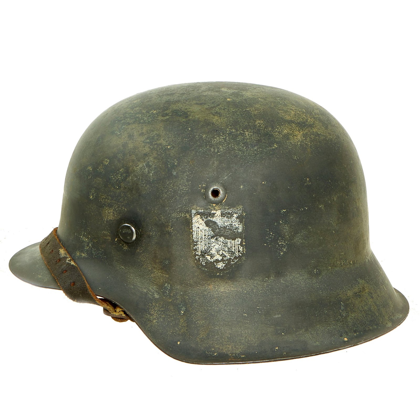 Buy Original German WWII Service Worn M42 Single Decal Army Heer Helmet with 55cm Liner - hkp62 | Original Firearms Antique For Sale