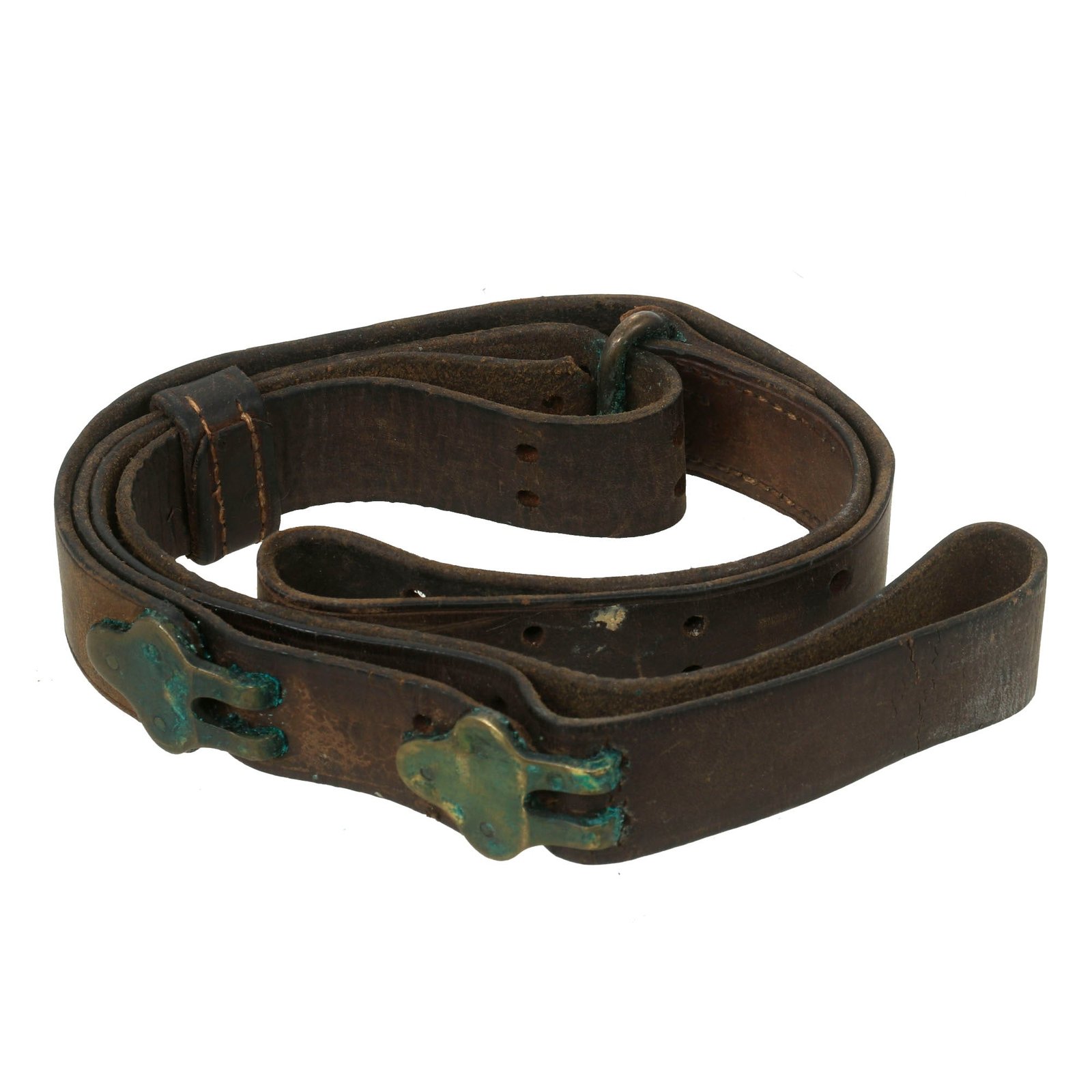Buy Original U.S. WWI Pair of M1907 Pattern 1903 Springfield Rifle Leather Slings - Dated 1918 by HOYT | Original Firearms Antique For Sale