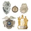 Buy Original U.S. Law Enforcement Cap / Chest Badge Insignia Grouping - 5 Items | Original Firearms Antique For Sale