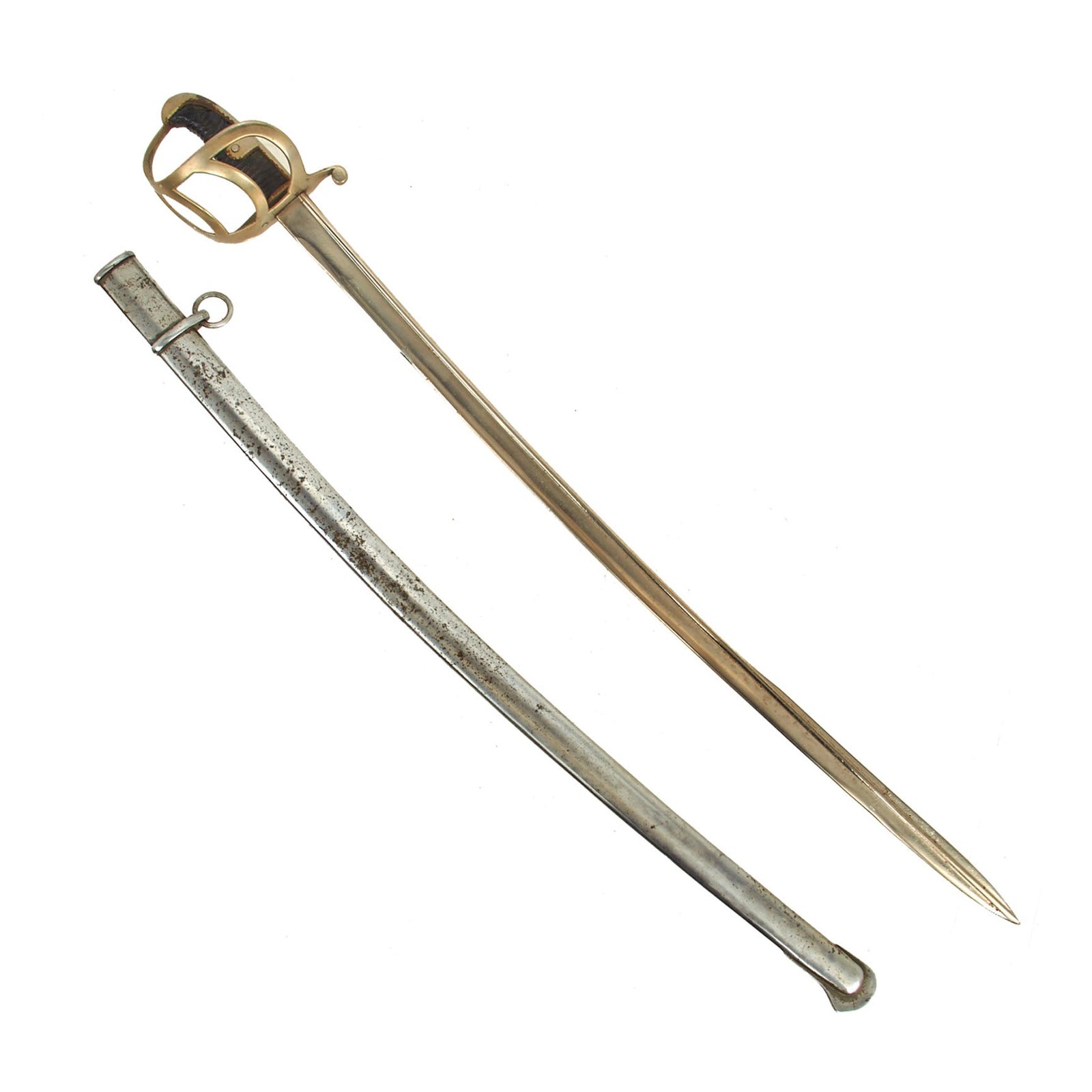 Buy Original Imperial German WWI Regiment Marked M1852 / 79 Heavy Cavalry Saber With Scabbard by Clemen & Jung - Dated 1881 | Original Firearms Antique For Sale