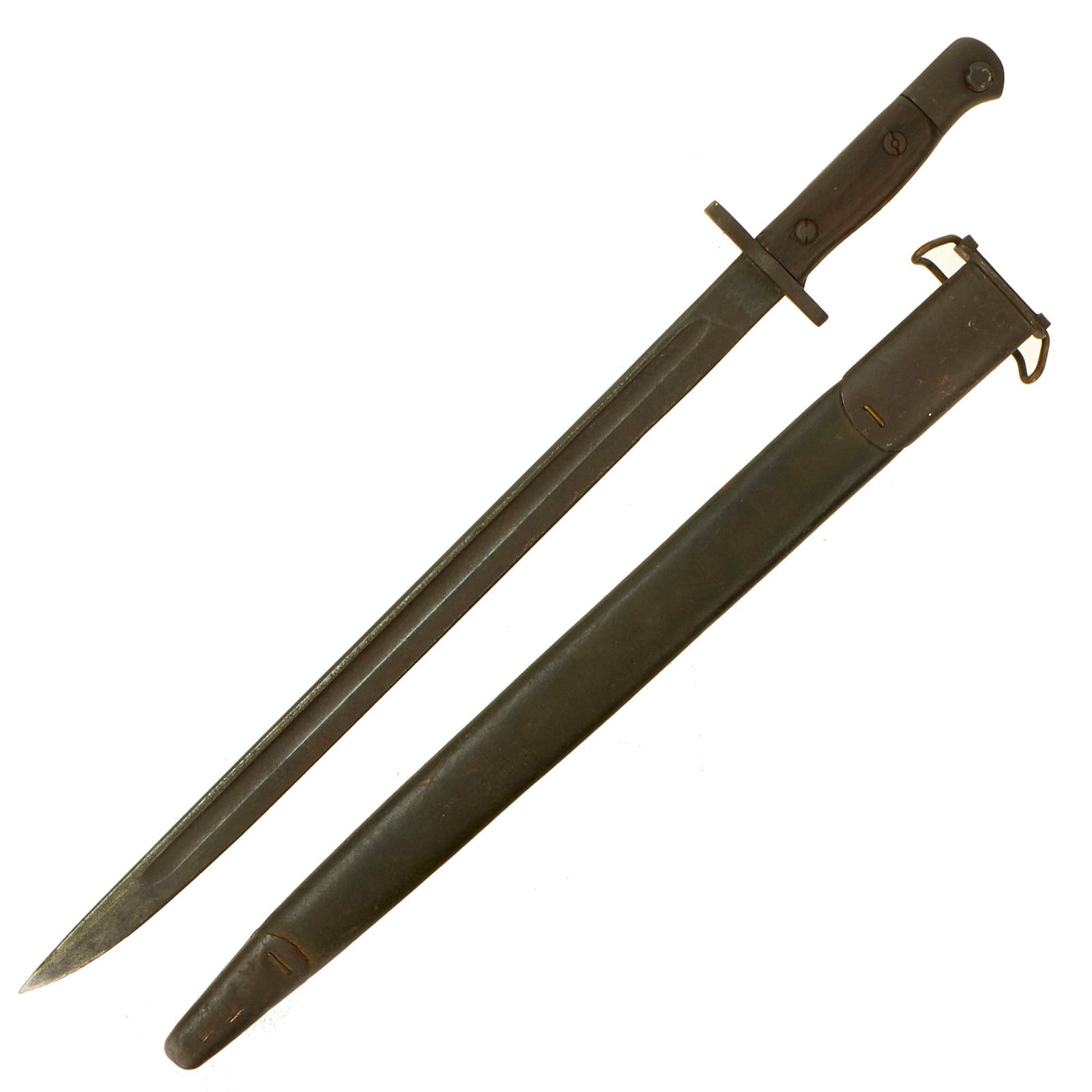 Buy Original British WWI P-1907 Enfield Bayonet by James A. Chapman with P17 Scabbard - Dated 1916 | Original Firearms Antique For Sale