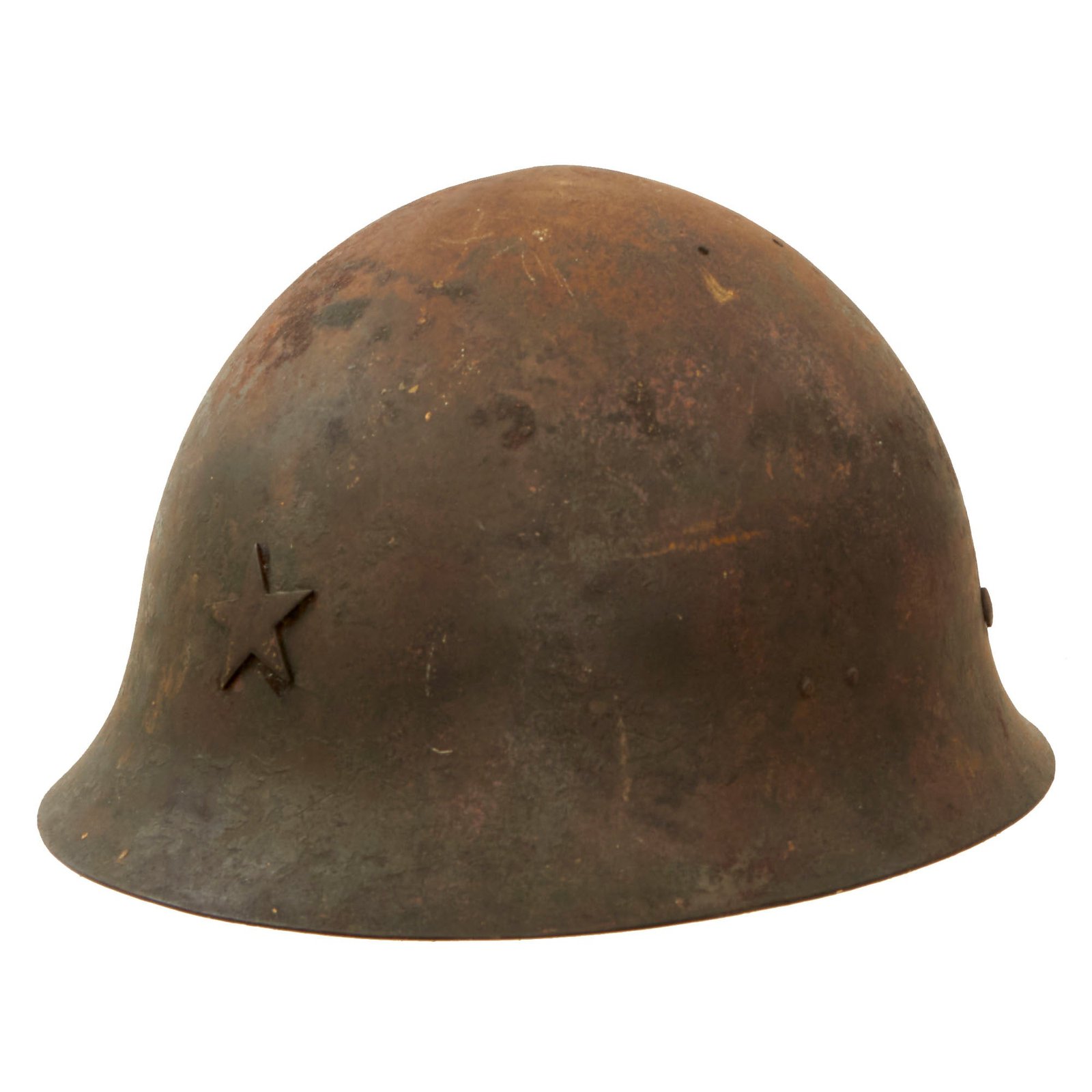 Buy Original Japanese WWII Type 90 Army Relic Helmet with Intact Star - No Liner or Chinstrap - Tetsubo | Original Firearms Antique For Sale
