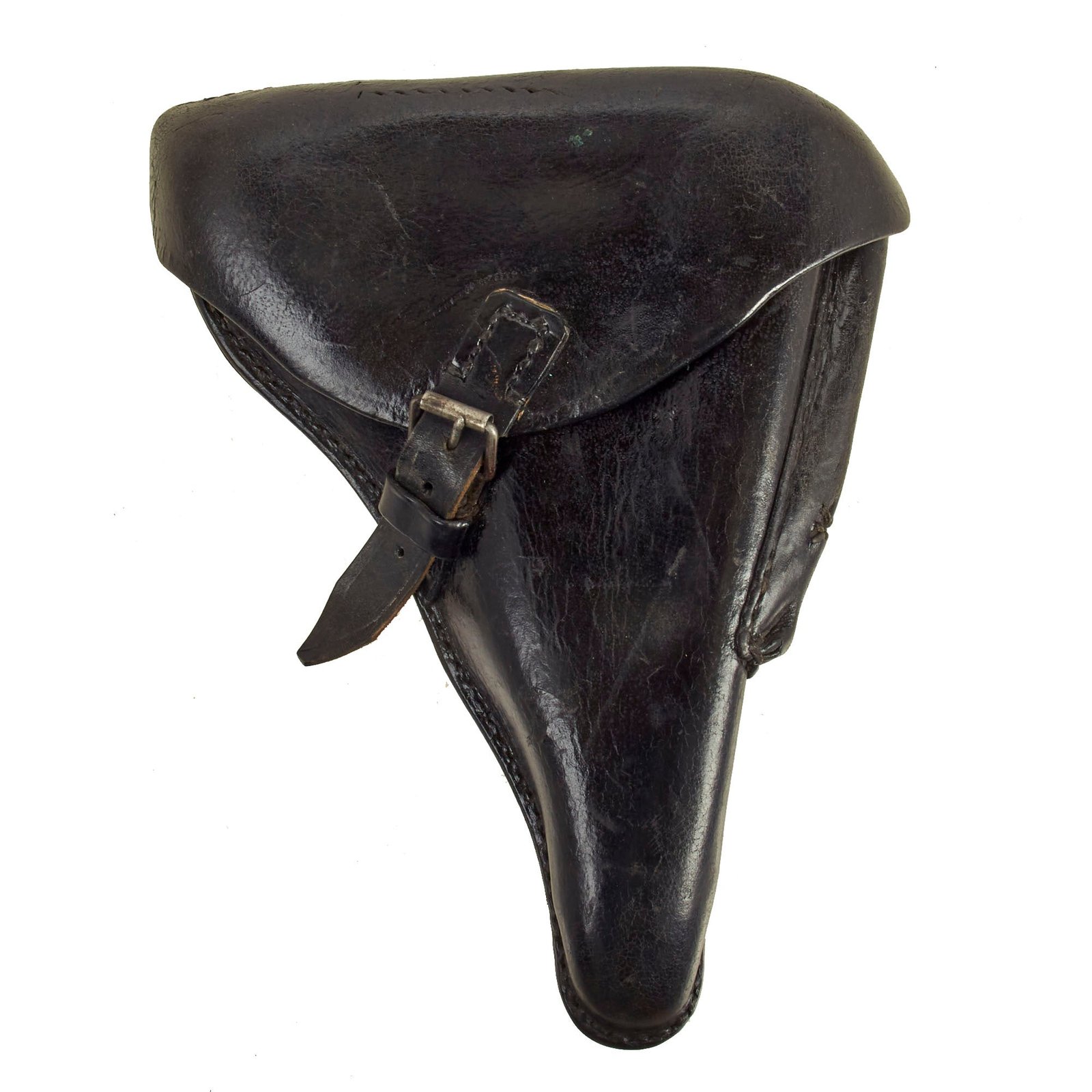 Buy Original German WWII P.08 Luger Pistol Black Leather Hardshell Holster - Dated 1942 | Original Firearms Antique For Sale