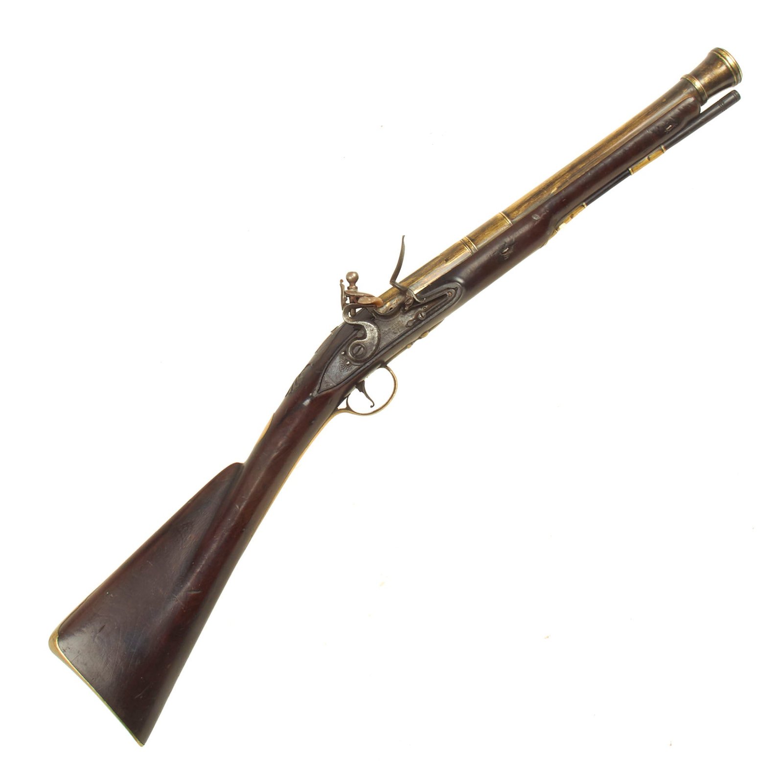Buy Original U.S. Revolutionary War Era British Brass Barrel Blunderbuss by Ketland & Co. of London & Portsmouth with Brass Mounts - circa 1770 | Original Firearms Antique For Sale