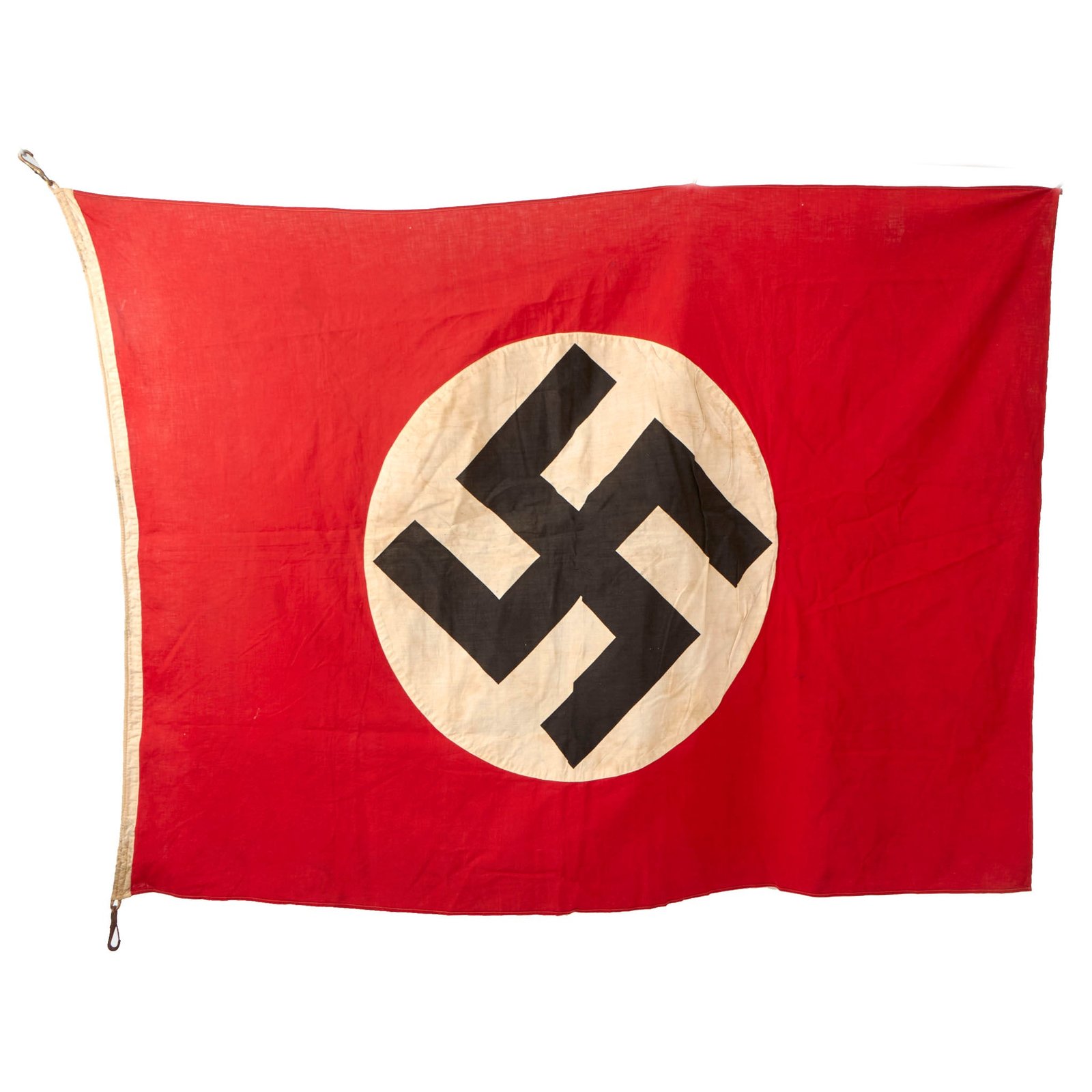 Buy Original German WWII NSDAP Double Sided National Political Flag with Metal End Clips - 42" x 60" | Original Firearms Antique For Sale