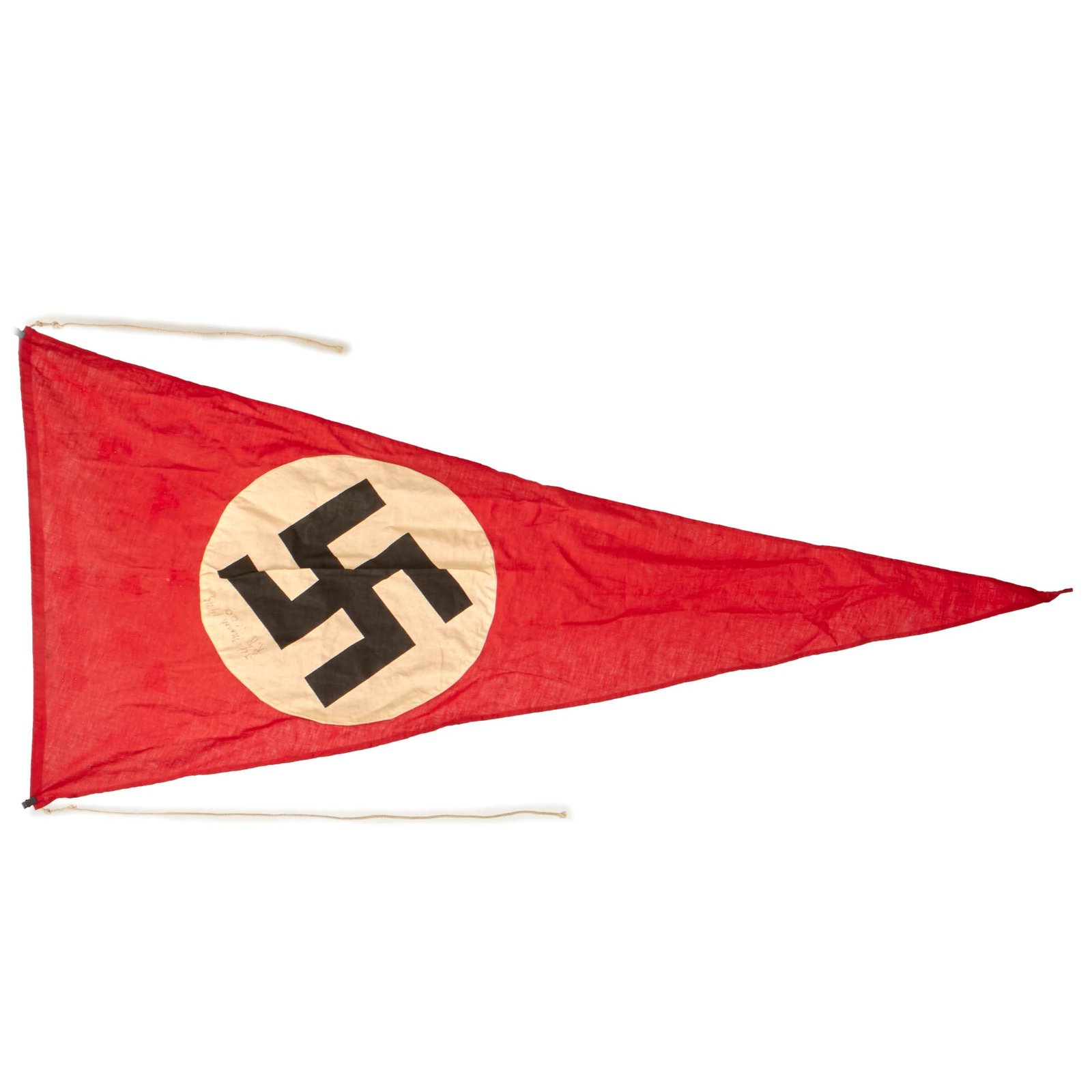 Buy Original German WWII USGI Captured and Dated Large NSDAP Political National Pennant Flag - 24" x 53" | Original Firearms Antique For Sale
