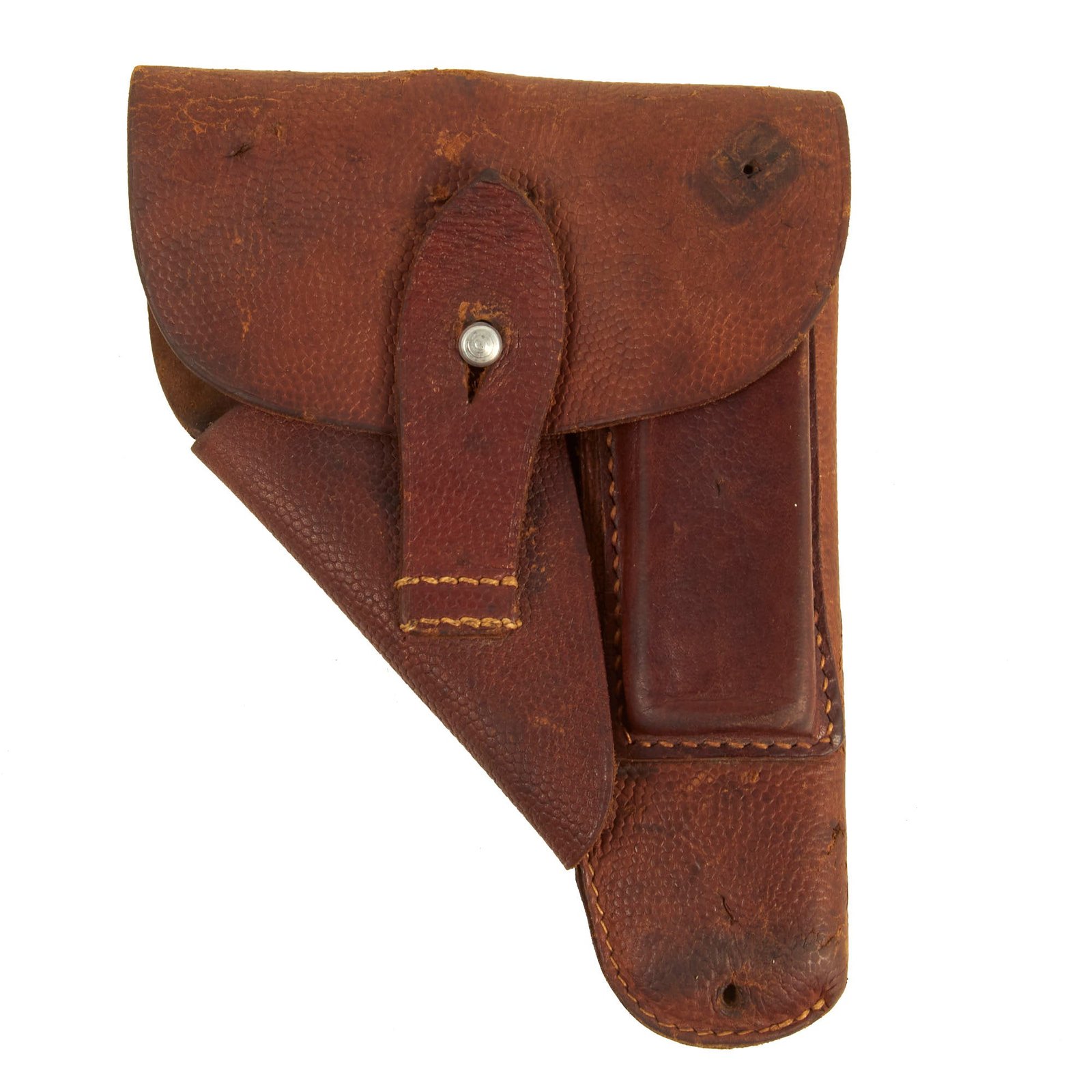 Buy Original German WWII Walther PP Pistol Brown Pebble Grain Leather Breakaway Holster by Richard Ehrhardt - dated 1943 | Original Firearms Antique For Sale