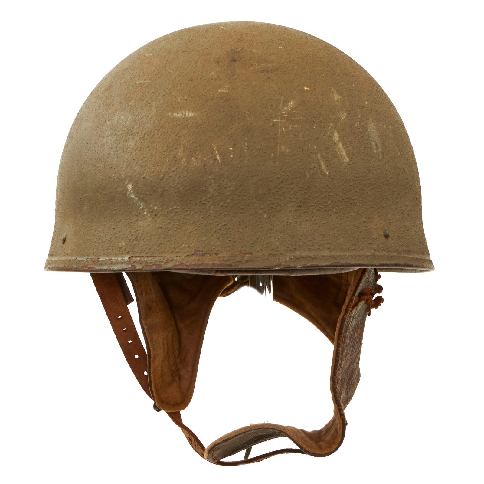 Buy Original WWII British 1942 Dated MkI Dispatch Rider Helmet by Briggs Motor Bodies Ltd. - Size 6¾ | Original Firearms Antique For Sale