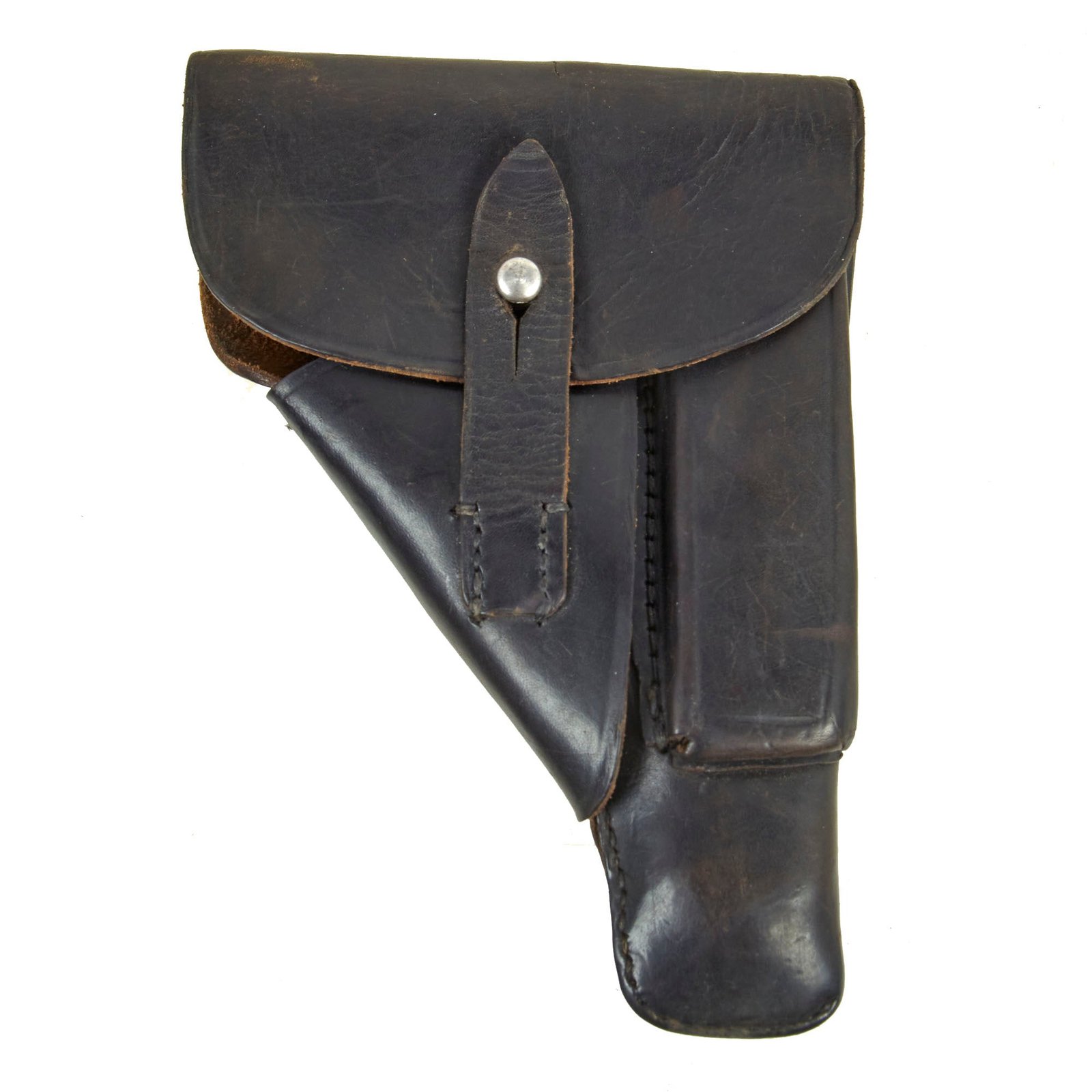 Buy Original German WWII U.S. Captured Walther PP / PPK Pistol Black Leather Breakaway Holster with American Soldier’s Name on Interior | Original Firearms Antique For Sale