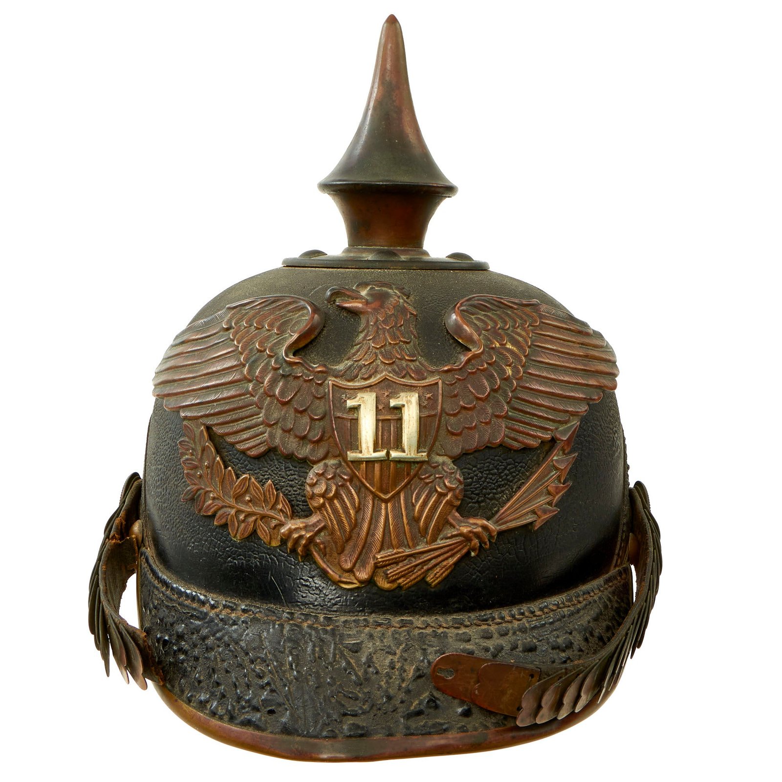 Buy Original U.S. 19th Century Prussian Type Model 1871 American Militia Imported Pickelhaube | Original Firearms Antique For Sale