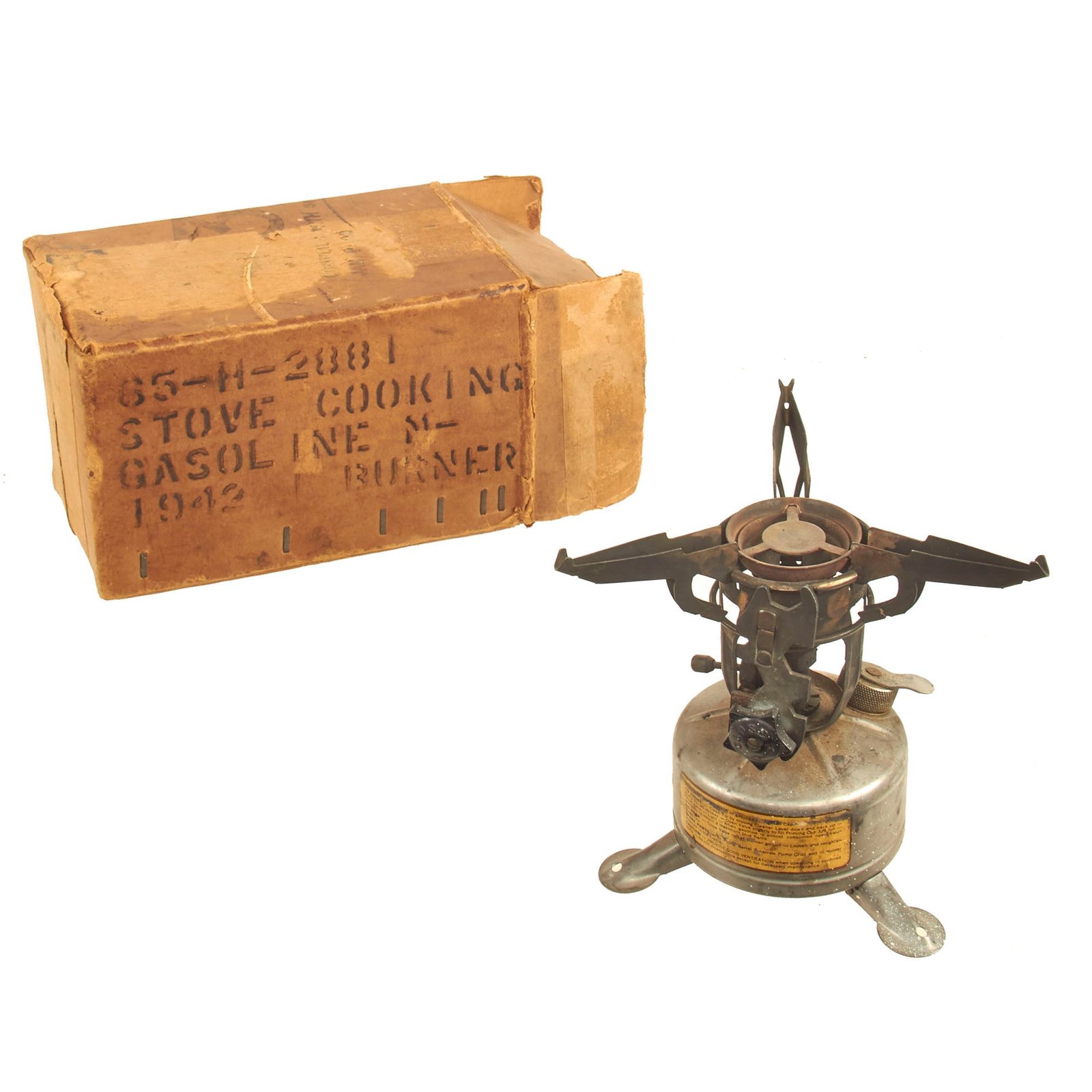Buy Original U.S. WWII M-1942 MOD Camp Stove With Original Quartermaster Box | Original Firearms Antique For Sale