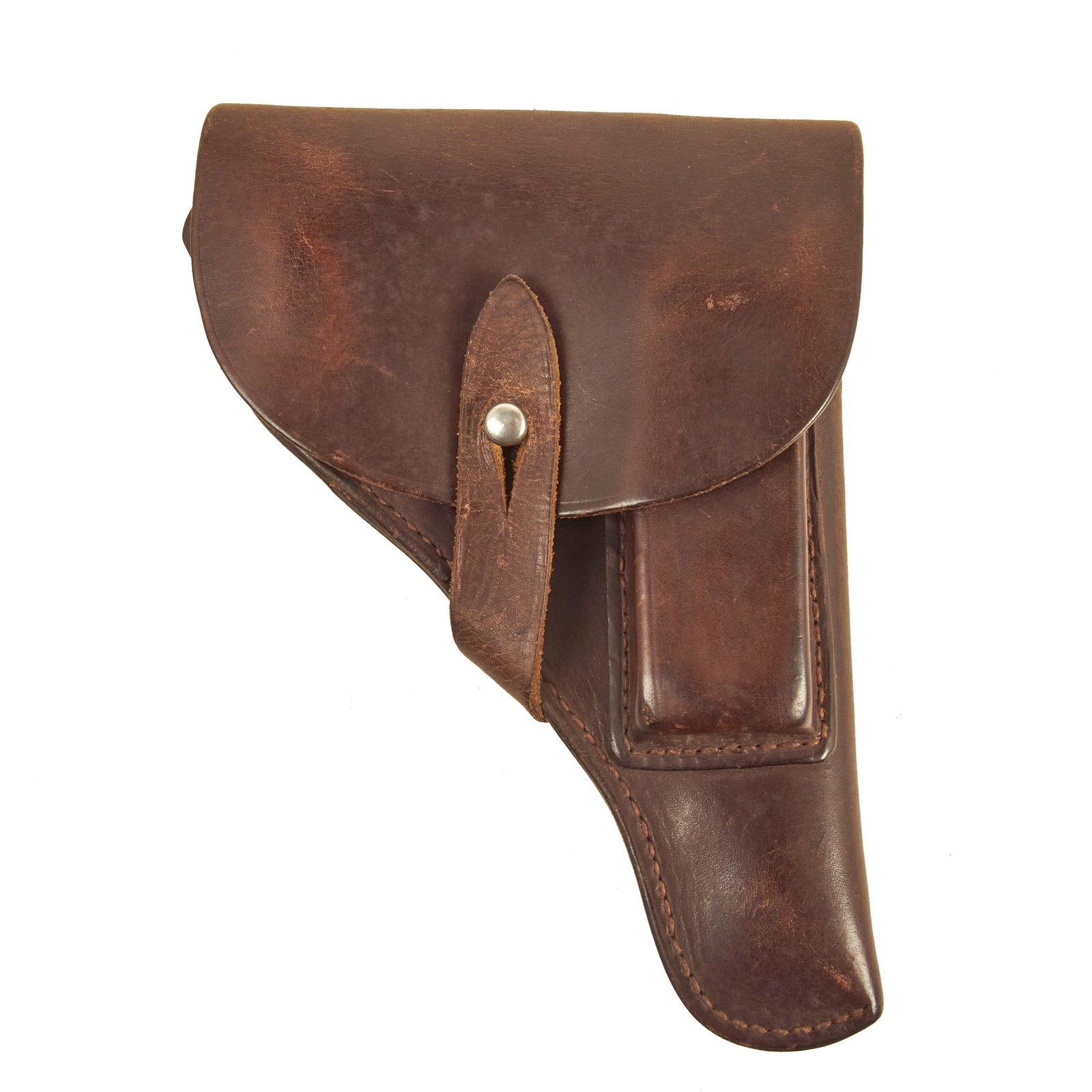 Buy Original German WWII Brown Leather Holster for the Czech ČZ vz. 27 7.65mm Pistol | Original Firearms Antique For Sale