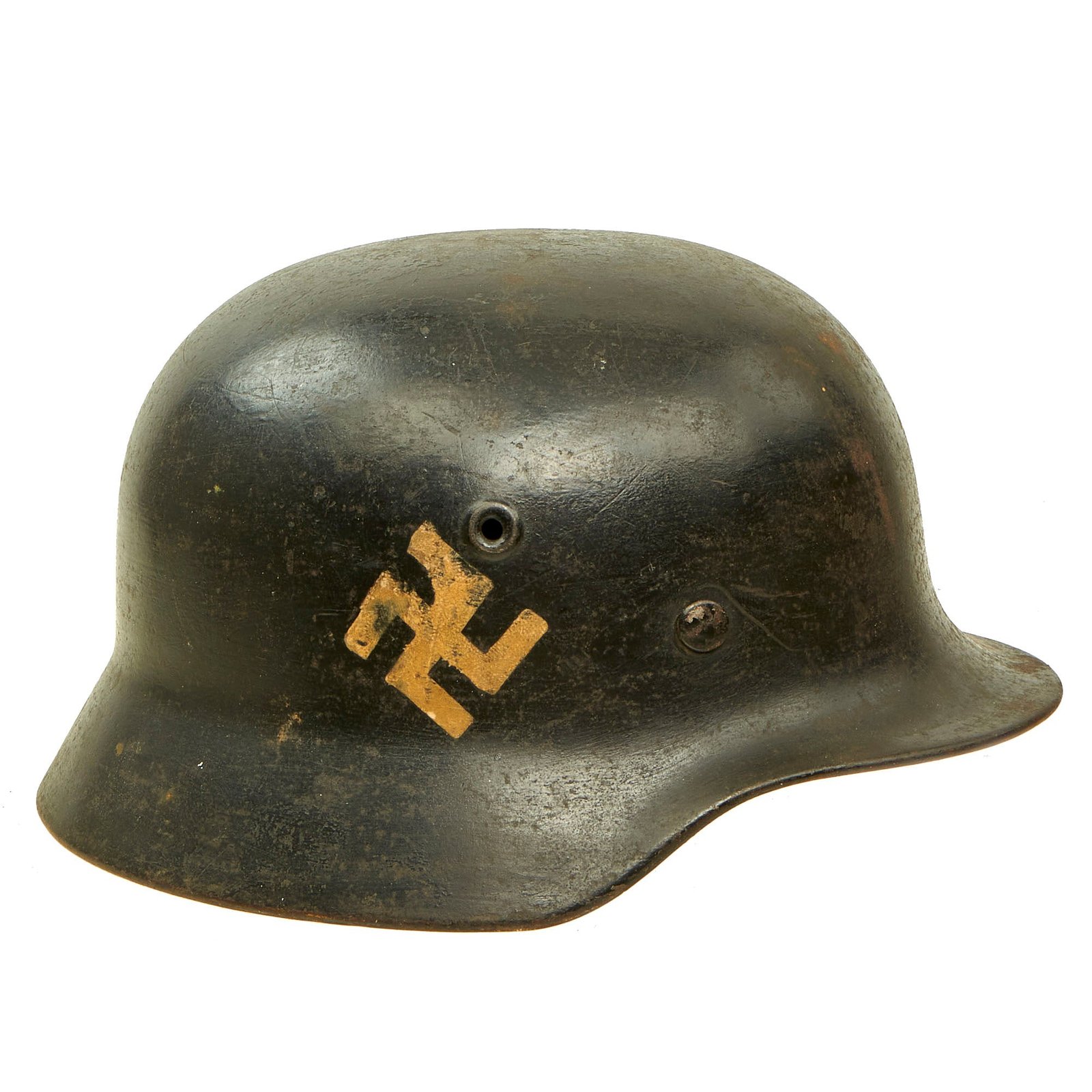 Buy Original German WWII USGI Decorated M40 Army Heer Helmet with 57cm Liner - Stamped Q64 | Original Firearms Antique For Sale