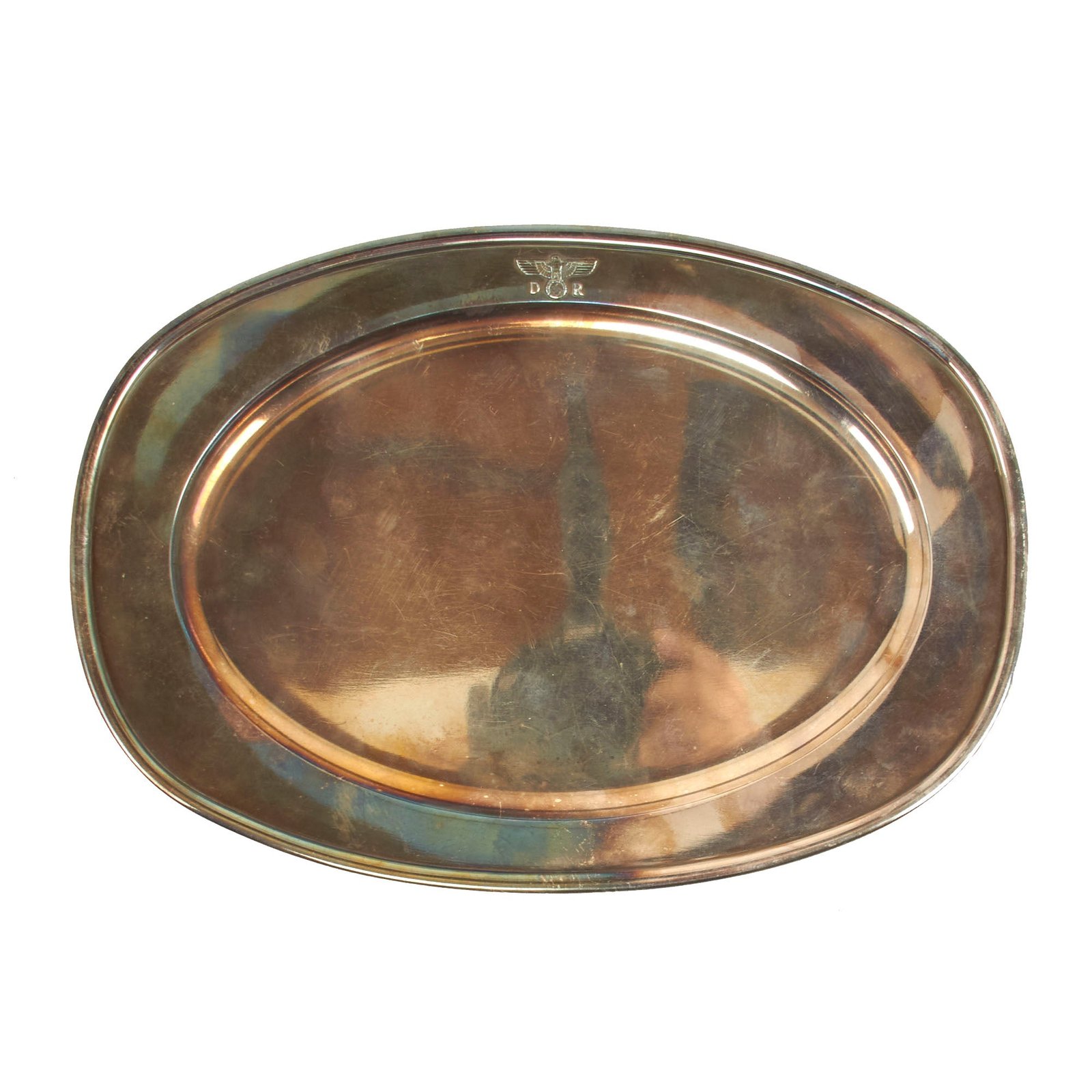 Buy Original Rare German WWII Silver Serving Tray from Der Führer Deutsches Reichsbahn Dining Car | Original Firearms Antique For Sale