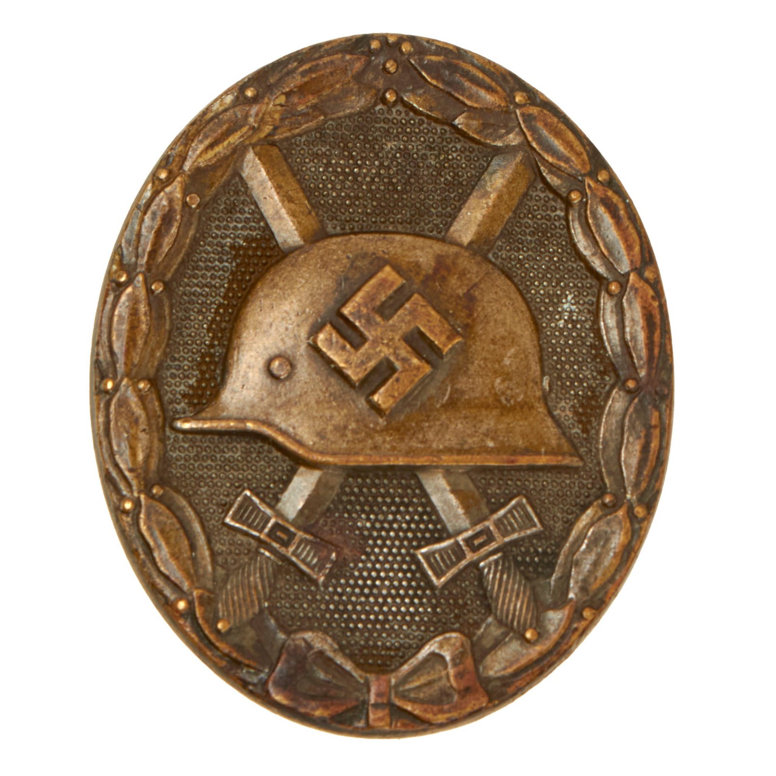 Buy Original German WWII Early Brass Construction Second Class Silver Wound Badge by Funcke & Brüninghaus of Lüdenscheid | Original Firearms Antique For Sale