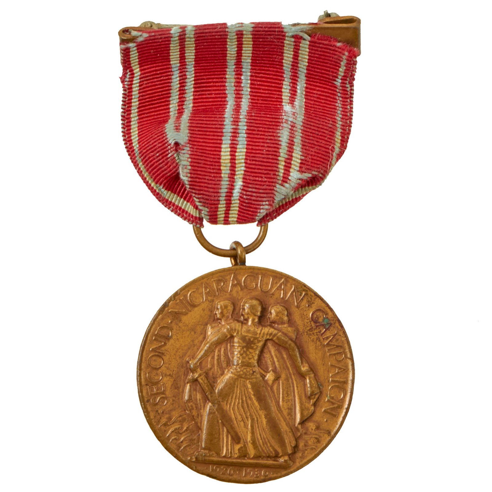 Buy Original U.S. Nicaraguan Civil War United States Marine Corps M. No. Rim Numbered Second Nicaraguan Campaign Medal - M. No. 255 | Original Firearms Antique For Sale