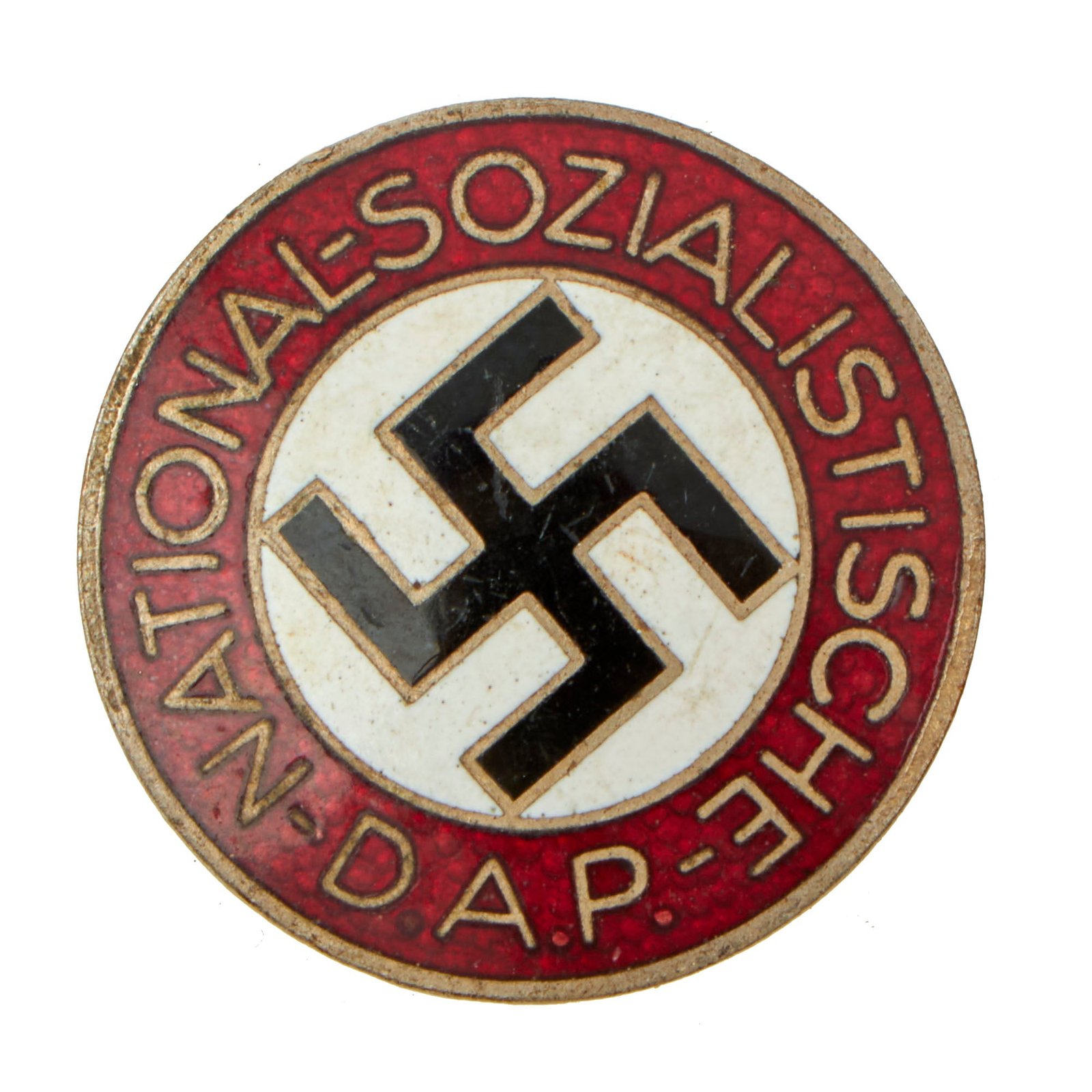 Buy Original German WWII NSDAP Party Enamel Membership Badge Pin by Heinrich Ulbrichts Witwe of Vienna - RZM M1/148 | Original Firearms Antique For Sale