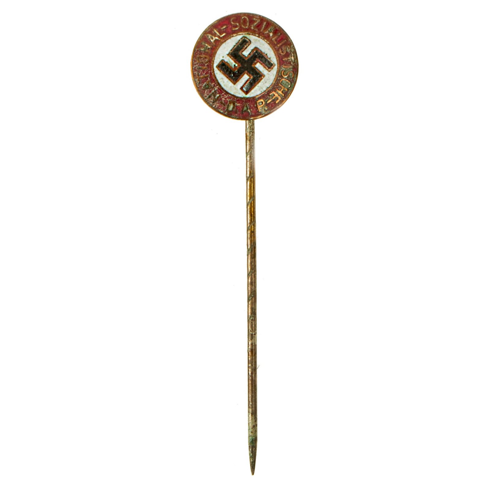 Buy Original German WWII NSDAP Party Enamel Membership Badge Lapel Stick Pin | Original Firearms Antique For Sale