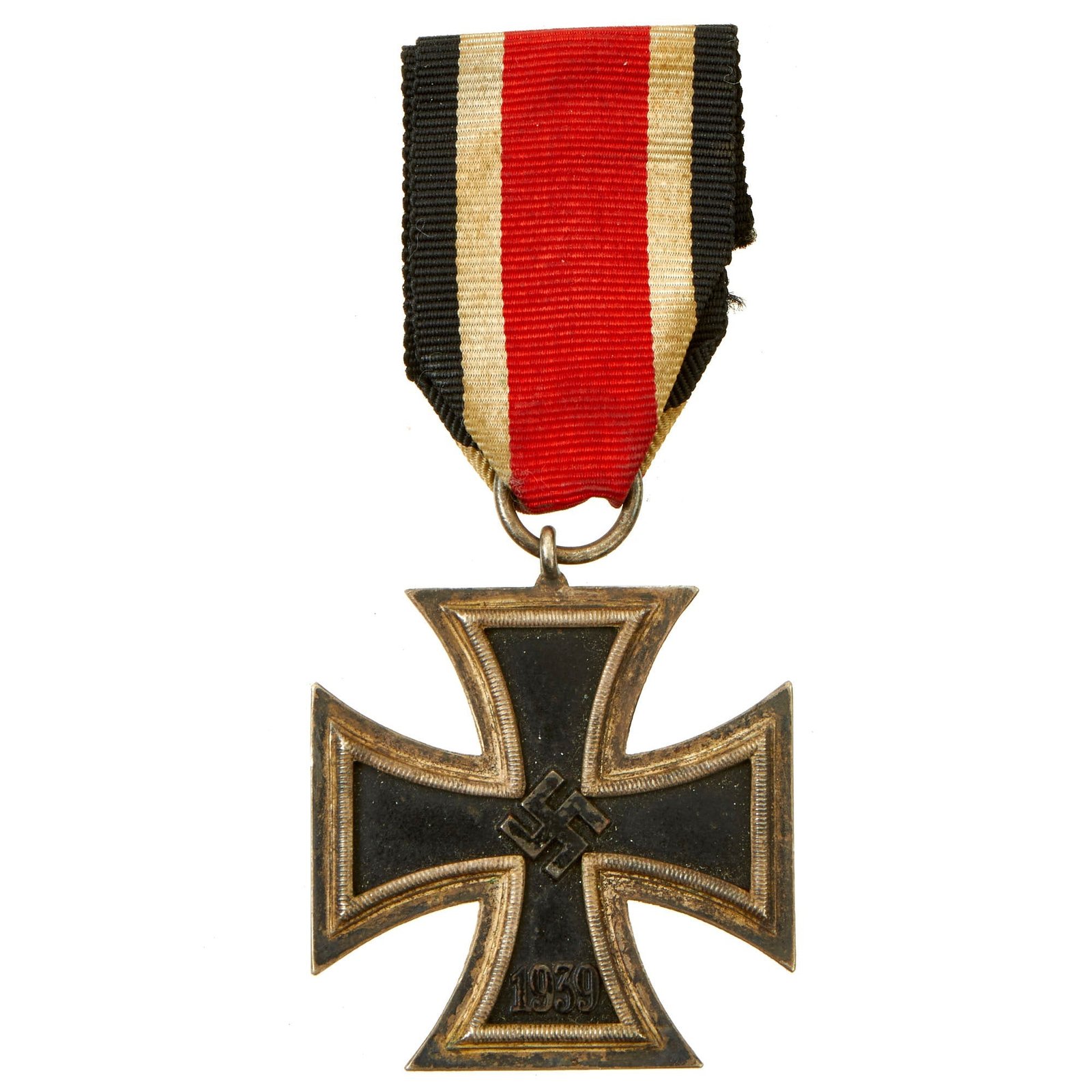 Buy Original German WWII Wehrmacht Iron Cross 2nd Class 1939 with Ribbon - Unmarked - EKII | Original Firearms Antique For Sale