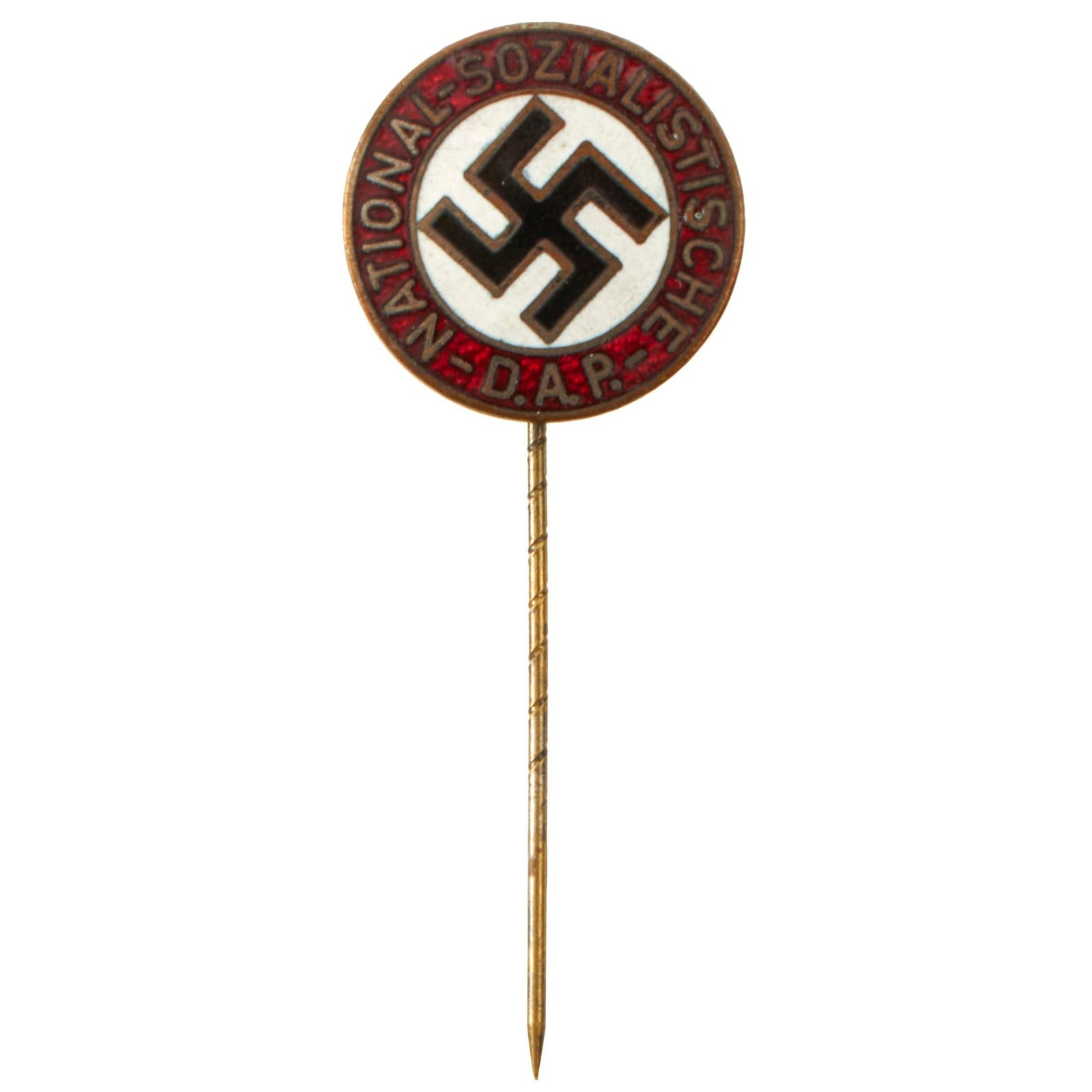 Buy Original German WWII NSDAP Party Enamel Membership Badge Lapel Stick Pin | Original Firearms Antique For Sale