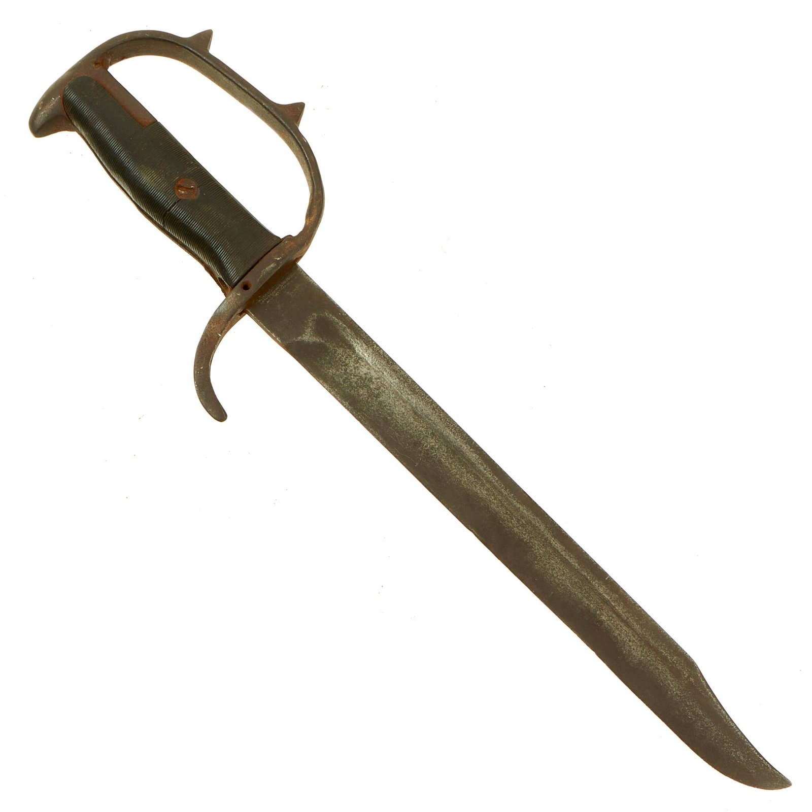 Buy Original U.S. WWII M1942 Garand 16" Bayonet by Union Fork & Hoe Theater Made Knuckle Knife With Clip Point Blade | Original Firearms Antique For Sale