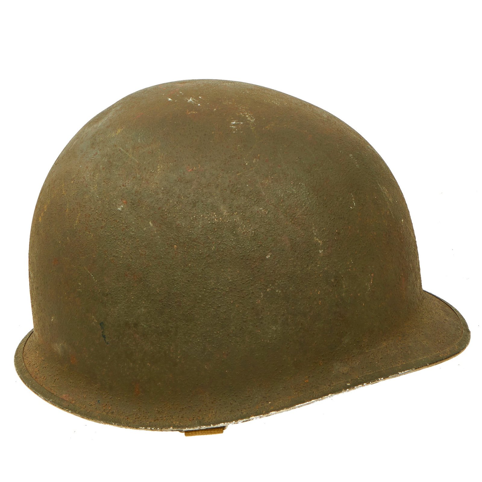 Buy Original U.S. WWII 1943 M1 McCord Front Seam Fixed Bale Helmet with Firestone Liner - Named | Original Firearms Antique For Sale