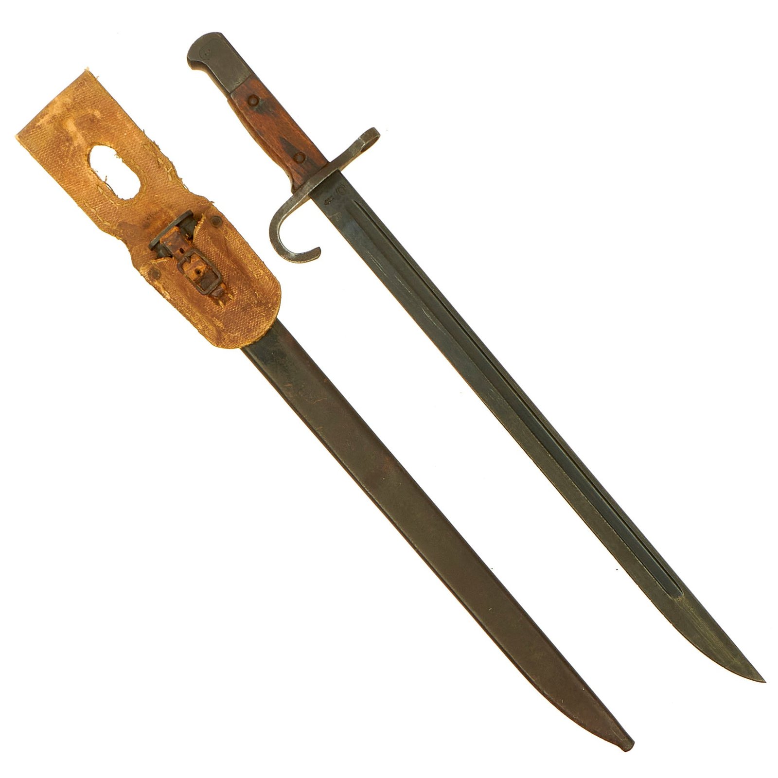 Buy Original Japanese Pre-WWII Arisaka Type 30 Bayonet by Matsushita National Denki with Scabbard & Frog | Original Firearms Antique For Sale