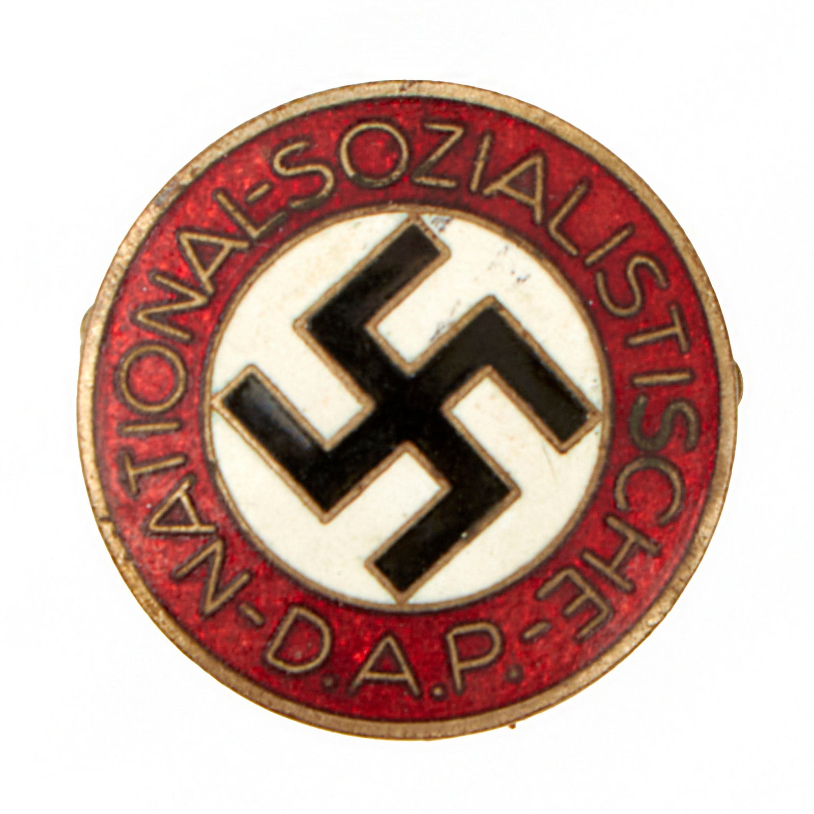 Buy Original German WWII NSDAP Party Enamel Membership Badge Pin by Rudolf Reiling of Pforzheim - RZM M1/25 | Original Firearms Antique For Sale