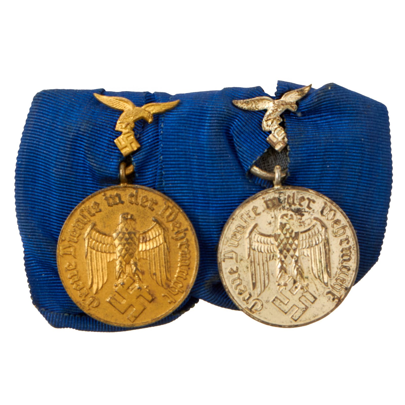 Buy Original German WWII Luftwaffe Wehrmacht Long Service Award Medal Bar - 4 & 12 Years | Original Firearms Antique For Sale