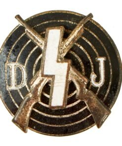 Buy Original German WWII Deutsches Jungvolk DJ Enamel Shooting Award Badge Pin by Carl Poellath - RZM M1/103 | Original Firearms Antique For Sale