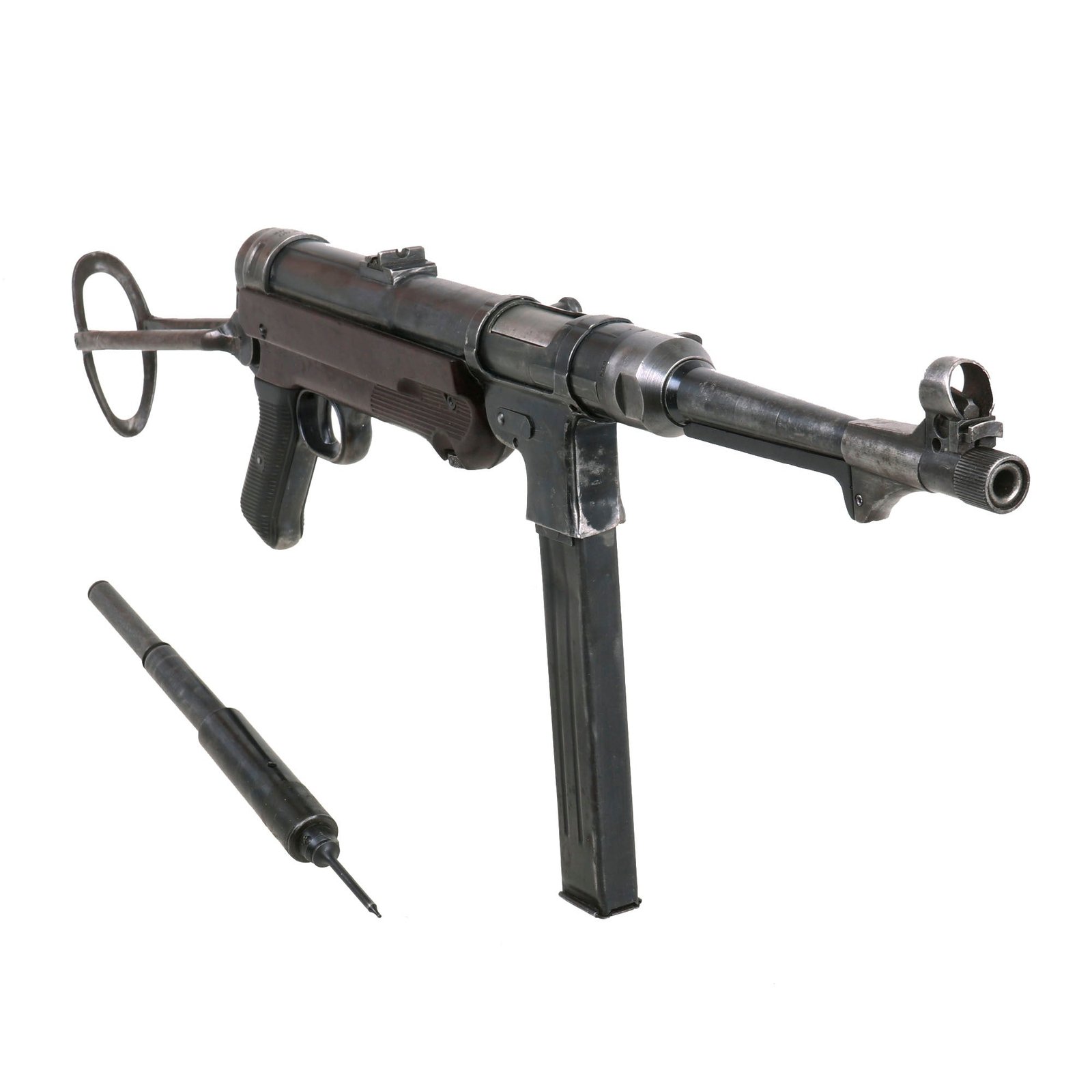 Buy Original German WWII 1943 Dated MP 40 Display Gun by ERMA with Recoil Assembly & Magazine - Partial Matching Serial 5569n | Original Firearms Antique For Sale