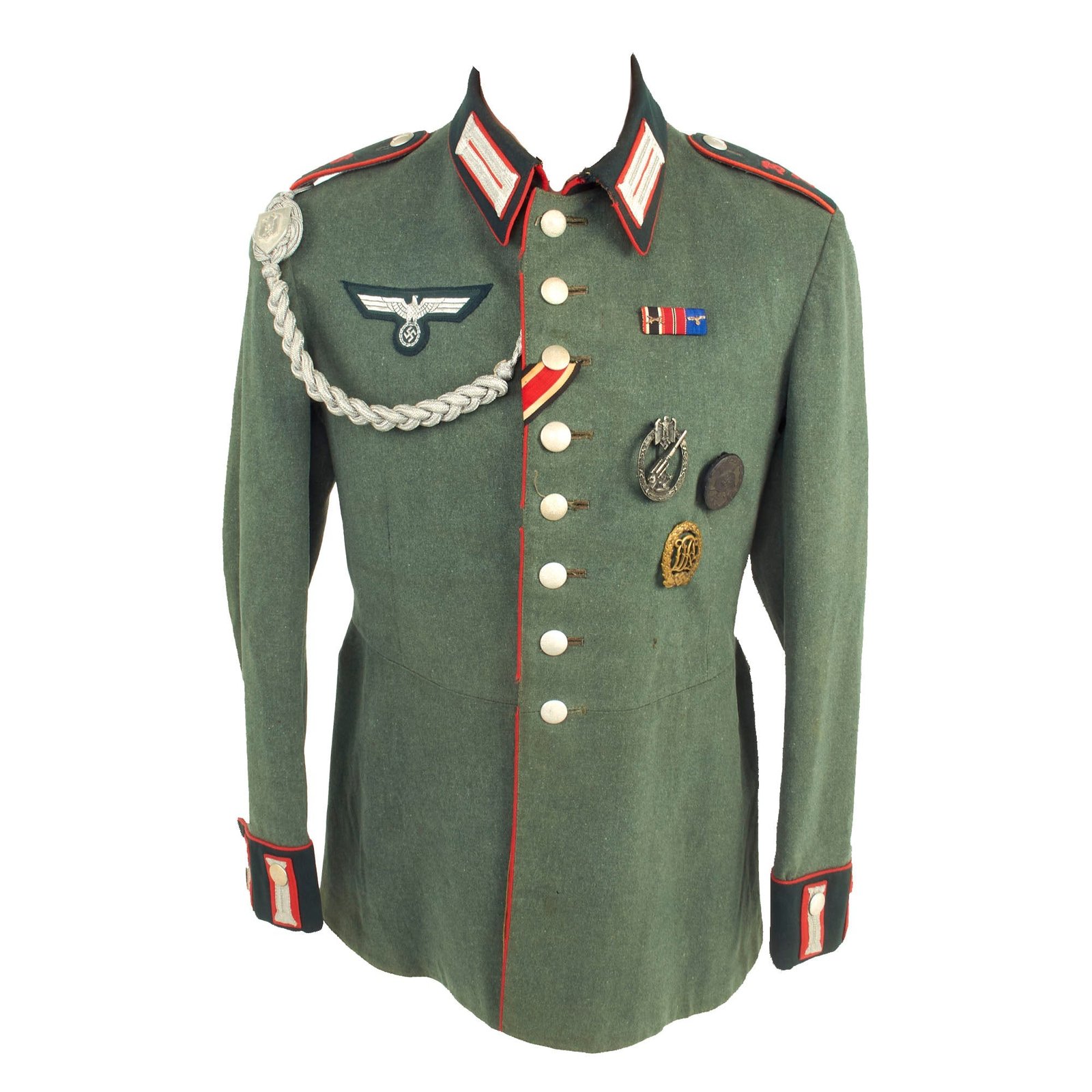 Buy Original German WWII 2nd Artillery Regiment Enlisted Observer M35 Waffenrock Dress Tunic with Marksmanship Lanyard & Awards - dated 1936 | Original Firearms Antique For Sale