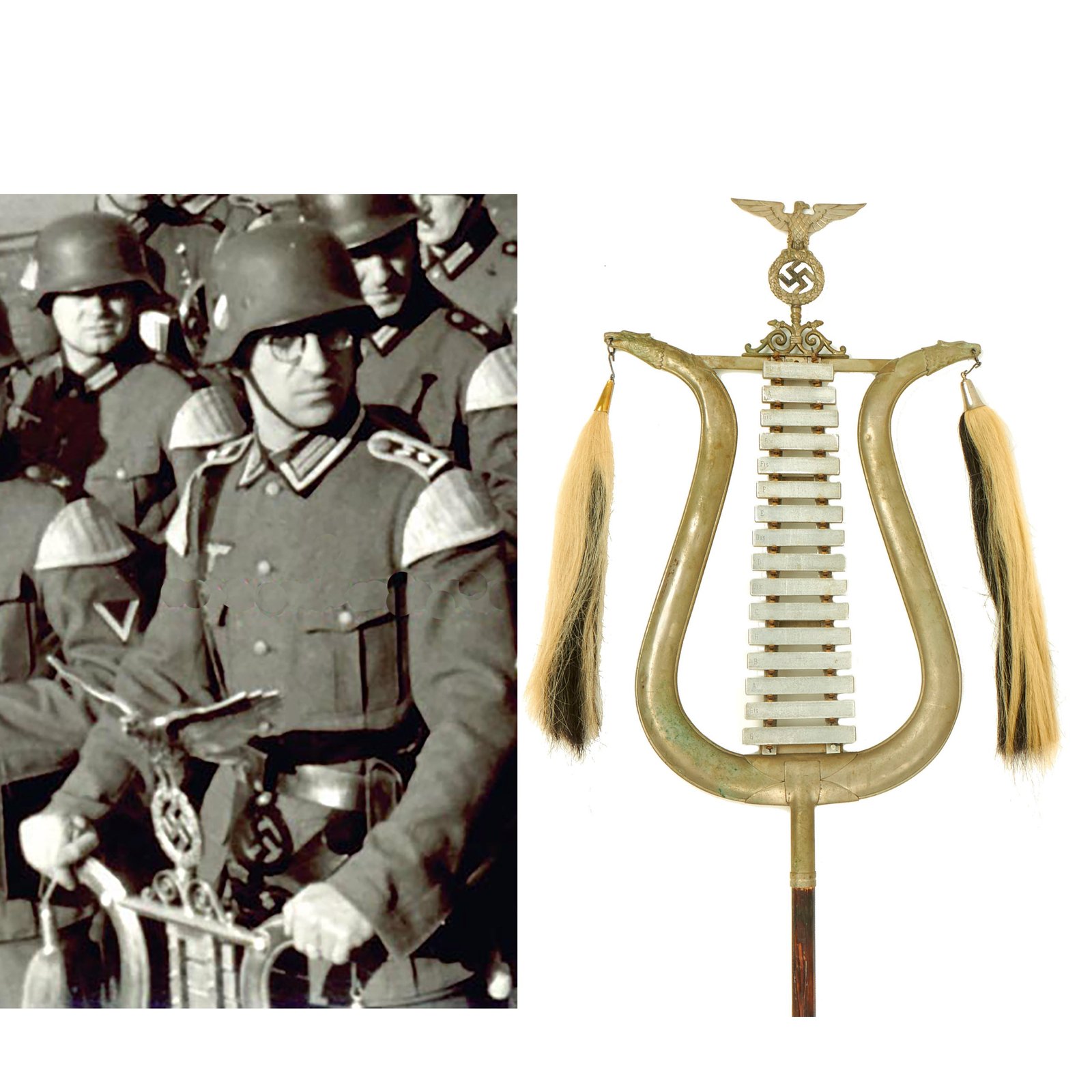 Buy Original German WWII NSDAP Vertical Bell Lyre Glockenspiel | Original Firearms Antique For Sale